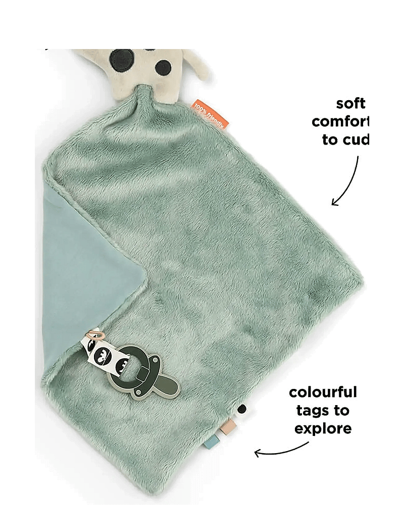 Done by Deer - Comfort blanket Dotti Blue - schmusetuch - blue - 3