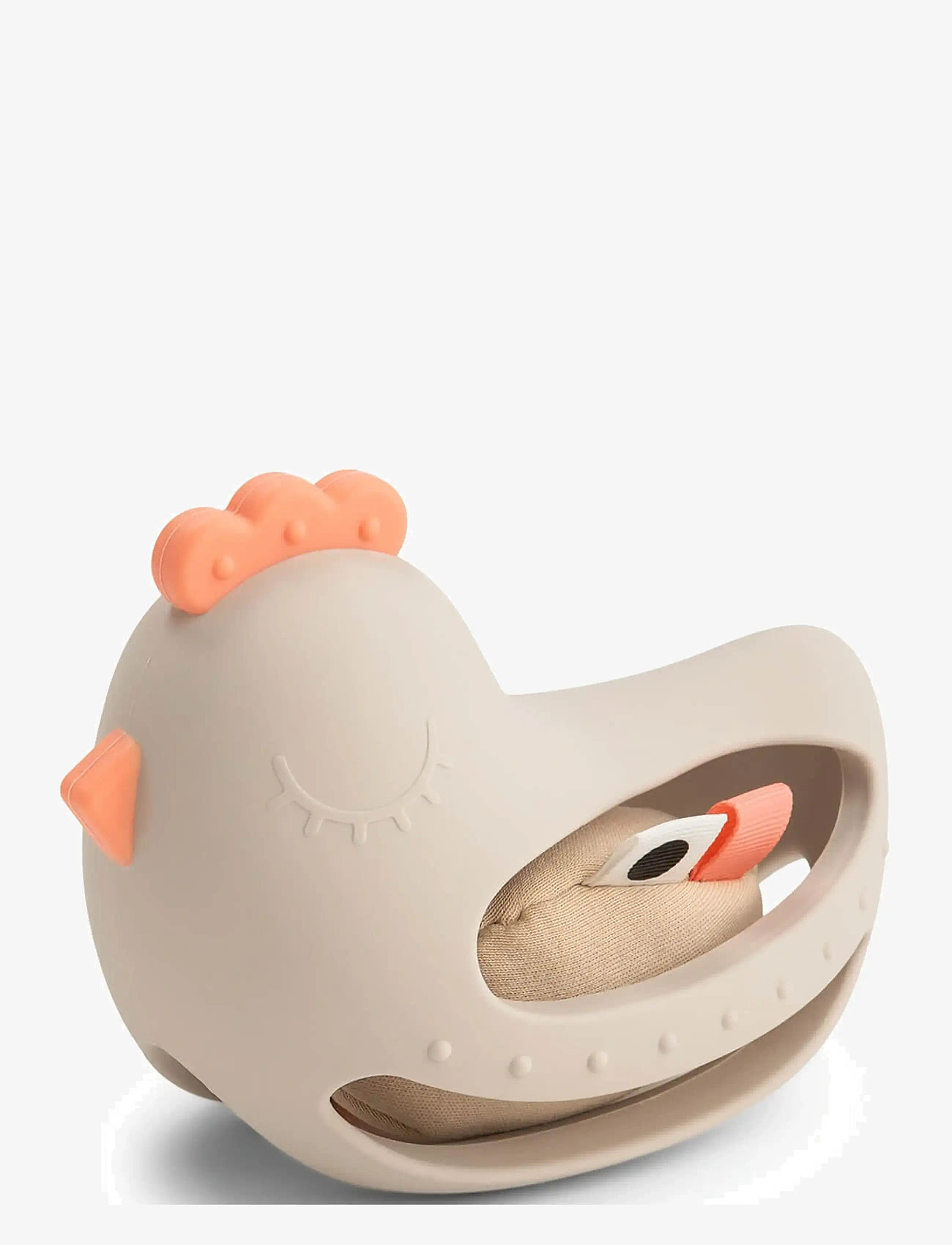 Done by Deer - Grip & teether toy w/rattle Clucky Sand - beißspielzeug - sand - 1