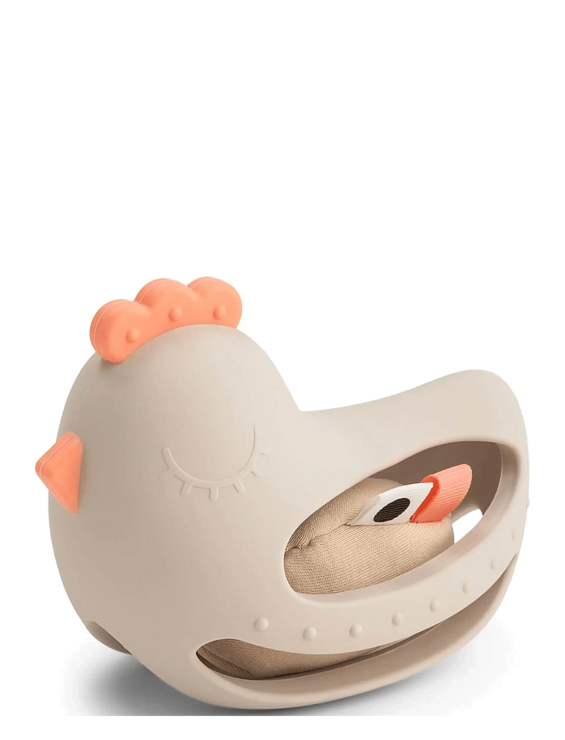 Done by Deer - Grip & teether toy w/rattle Clucky Sand - beißspielzeug - sand - 1
