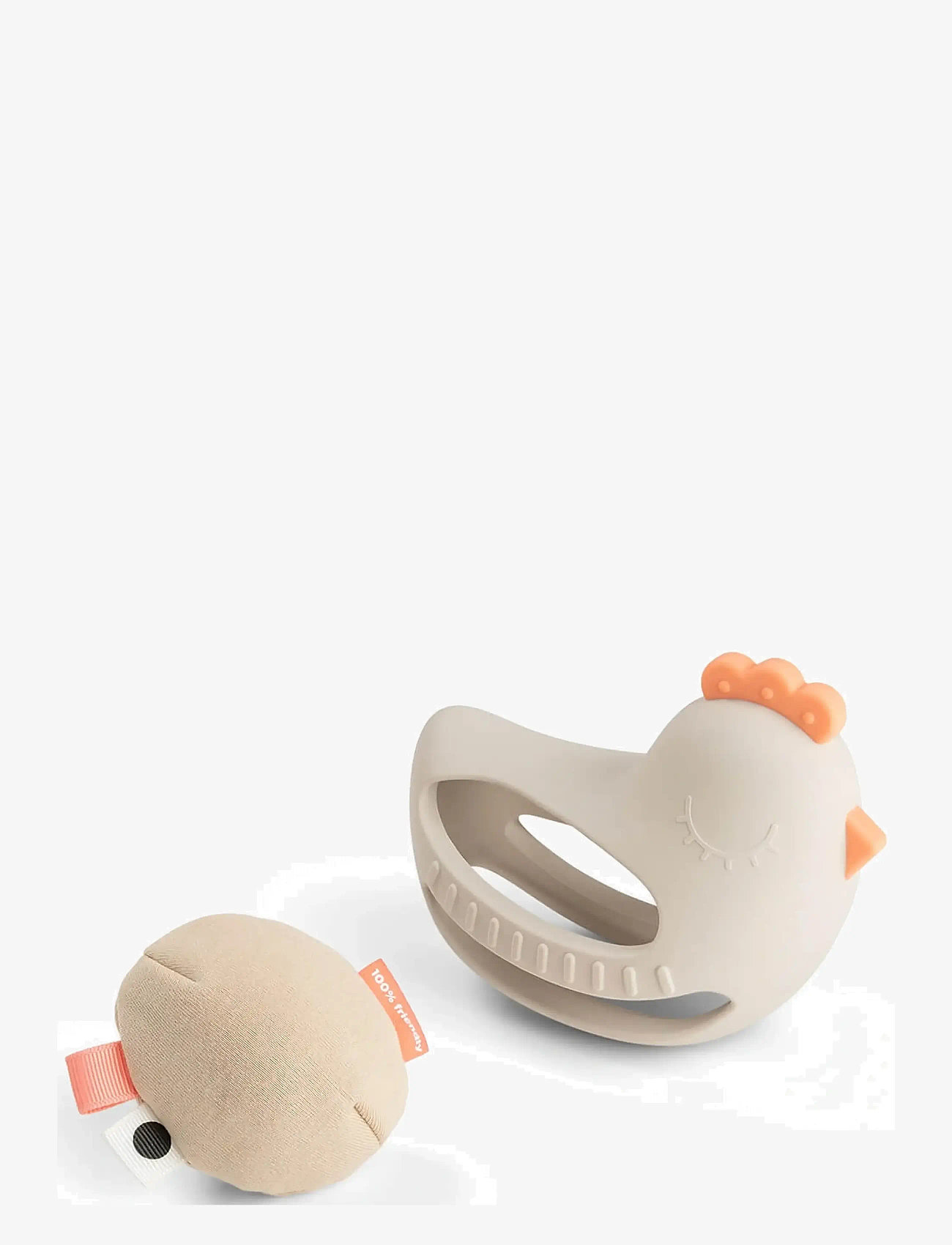 Done by Deer - Grip & teether toy w/rattle Clucky Sand - beißspielzeug - sand - 2
