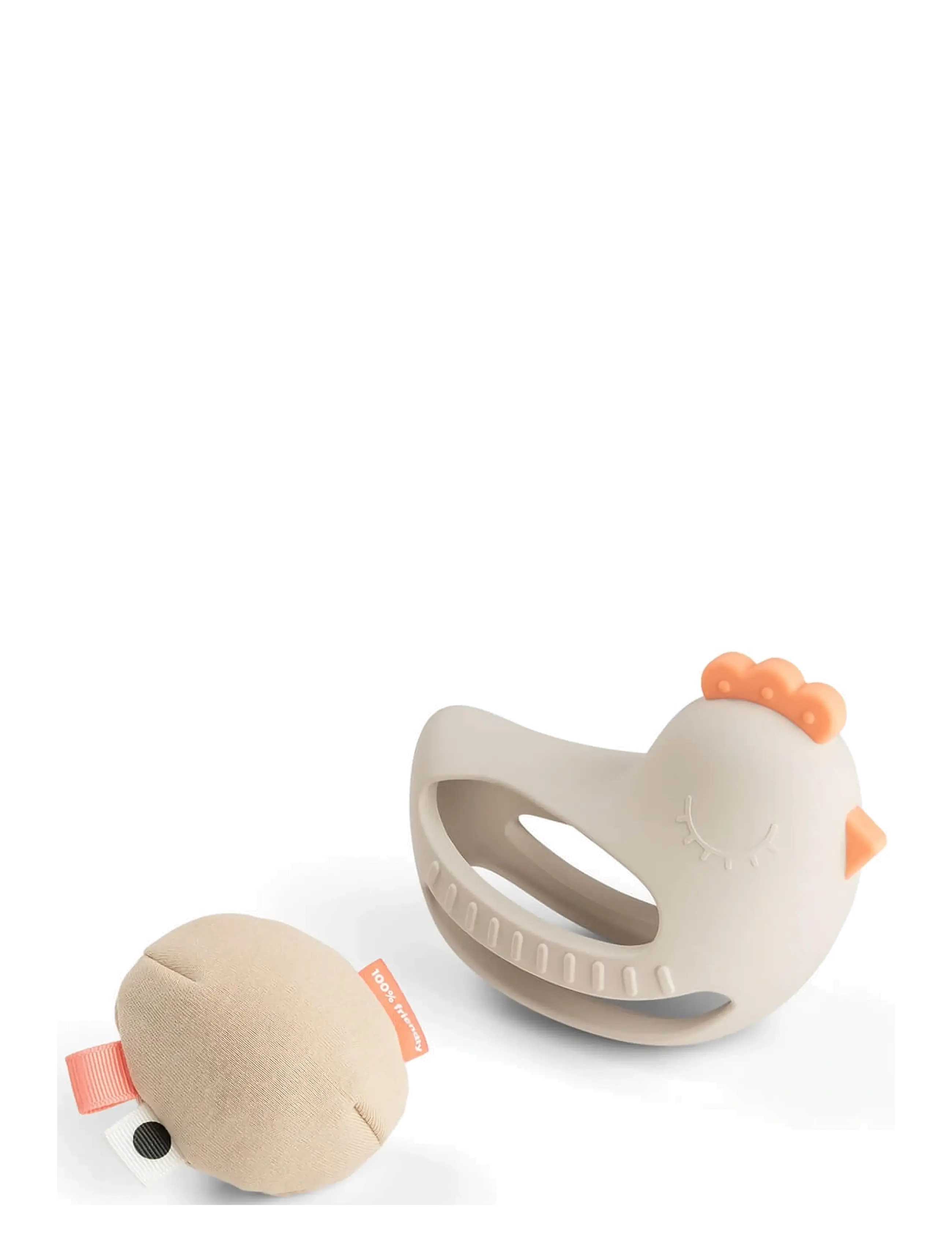 Done by Deer - Grip & teether toy w/rattle Clucky Sand - beißspielzeug - sand - 2