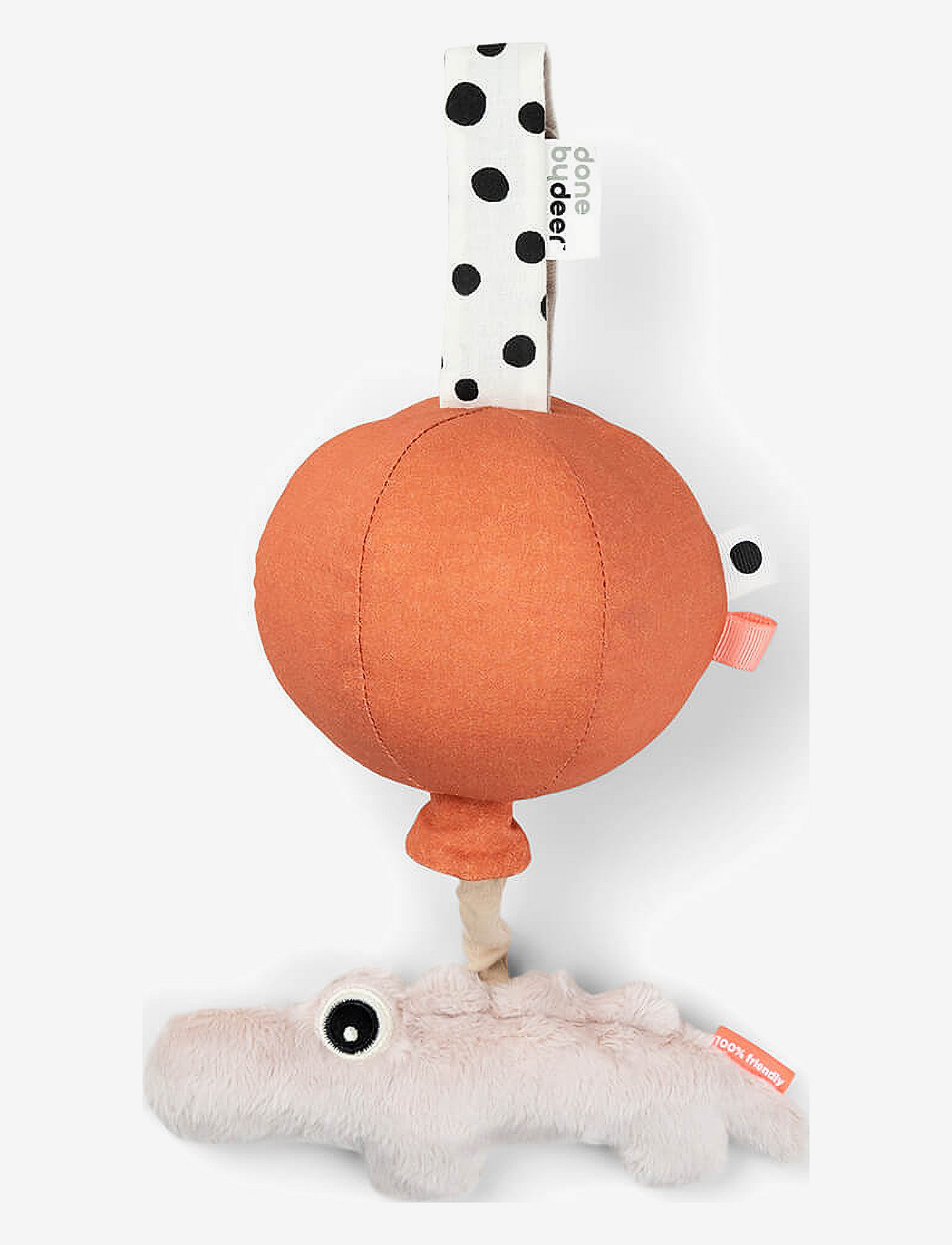 Done by Deer - Musical toy Happy clouds Croco Powder - musical plush toys - powder - 1