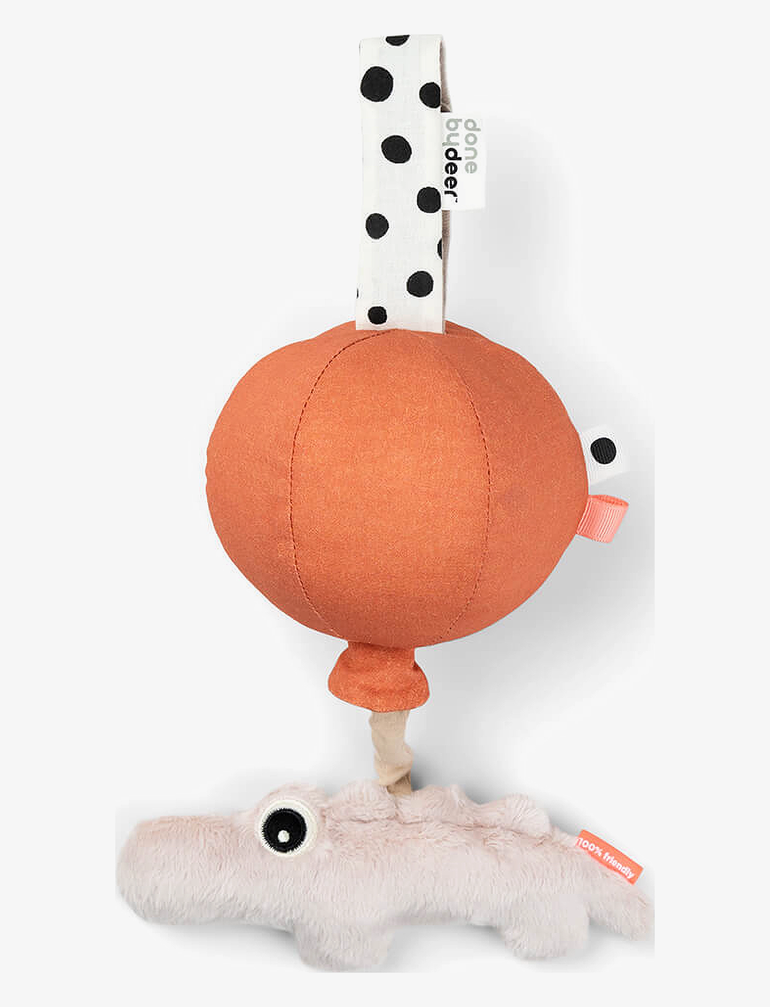 Done by Deer Musical toy Happy clouds Croco Powder - Speldosor - POWDER / orange