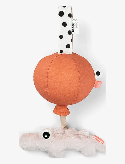 Done by Deer Musical toy Happy clouds Croco Powder - Musikalske plysdyr - POWDER / orange