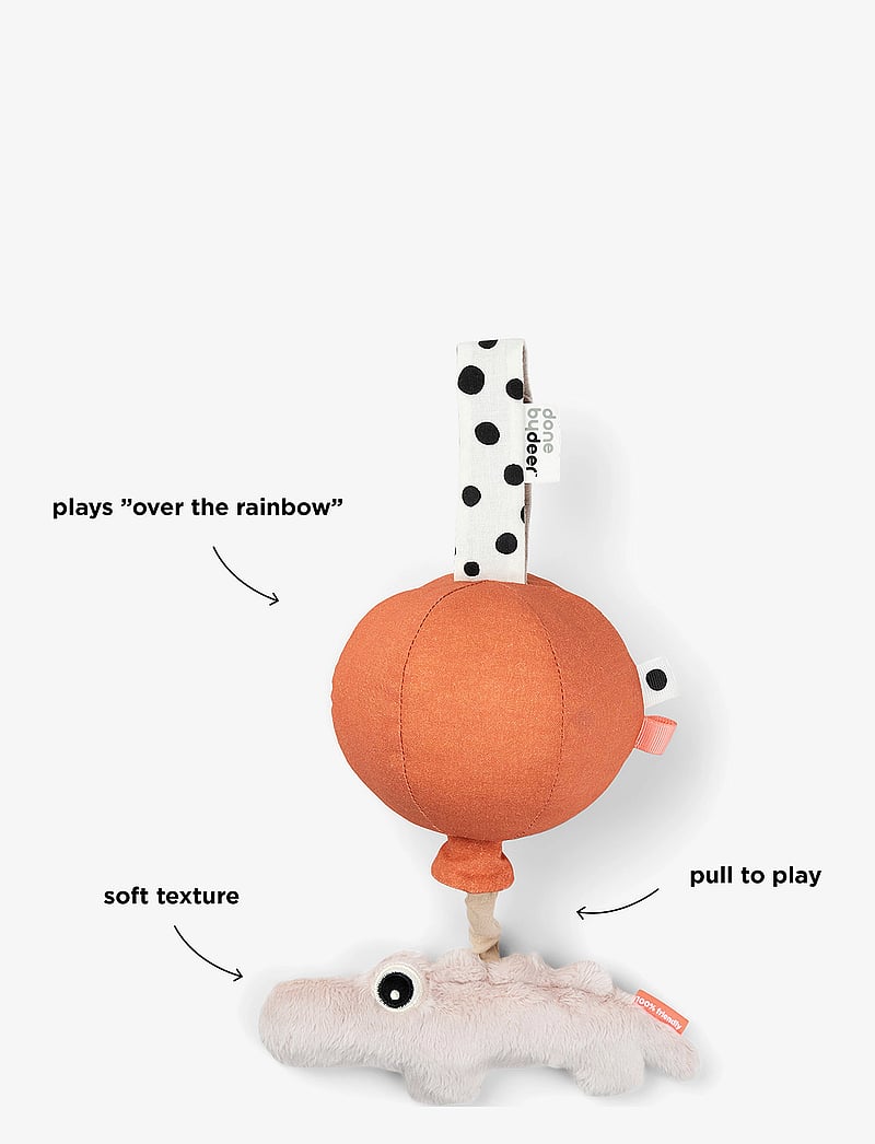 Done by Deer - Musical toy Happy clouds Croco Powder - musical plush toys - powder - 2