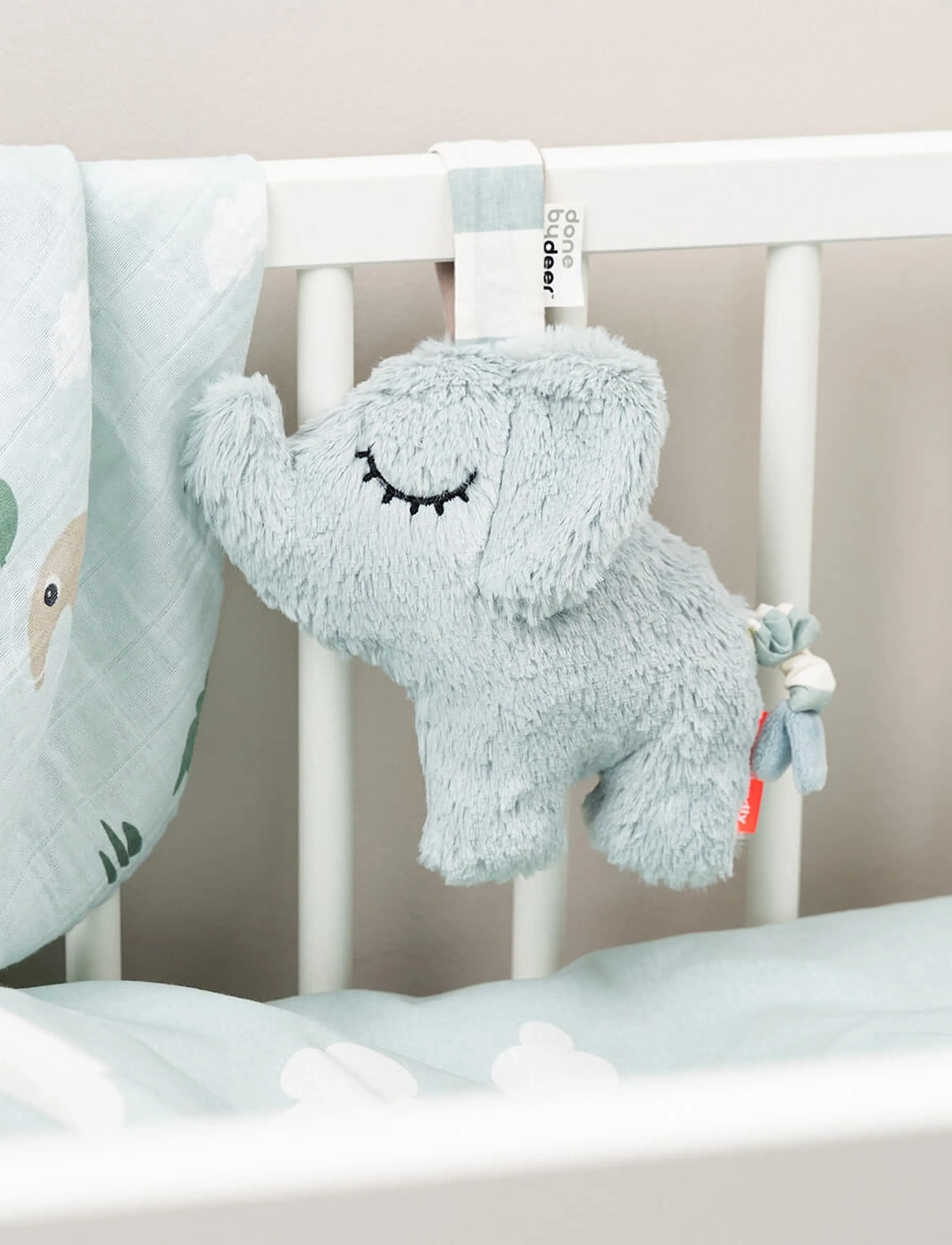 Done by Deer Musical Toy Elphee Blue, 21X 18 cm, Baby Spielzeug, Blau - Plush Kinder