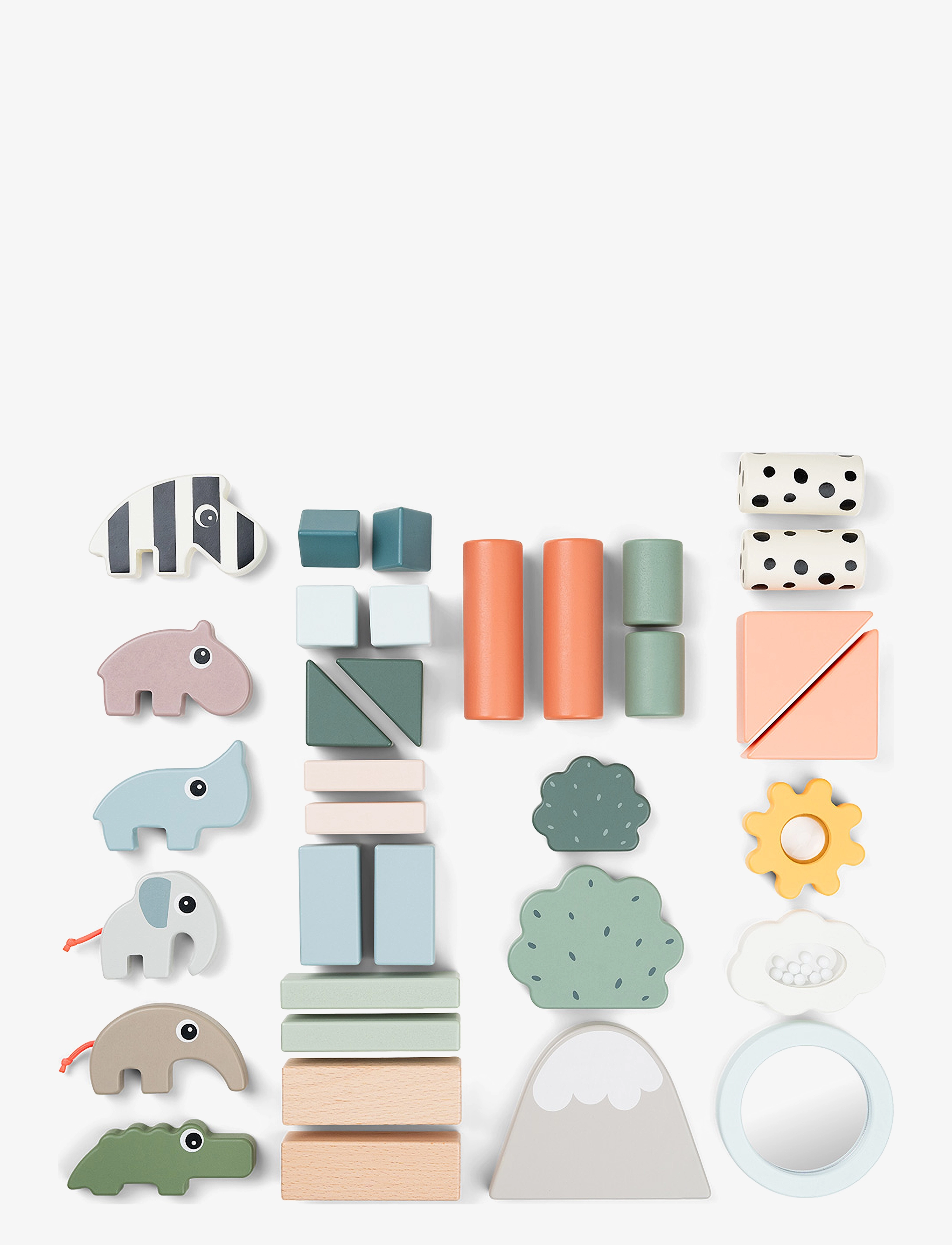 Done by Deer - Building block set 34 pcs Deer friends Colour mix - jouets interactifs - colour mix - 3