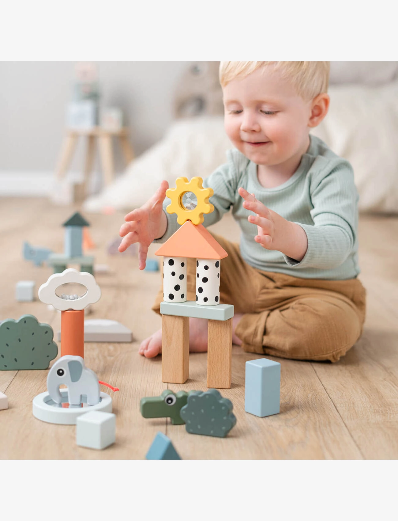 Done by Deer - Building block set 34 pcs Deer friends Colour mix - jouets interactifs - colour mix - 5
