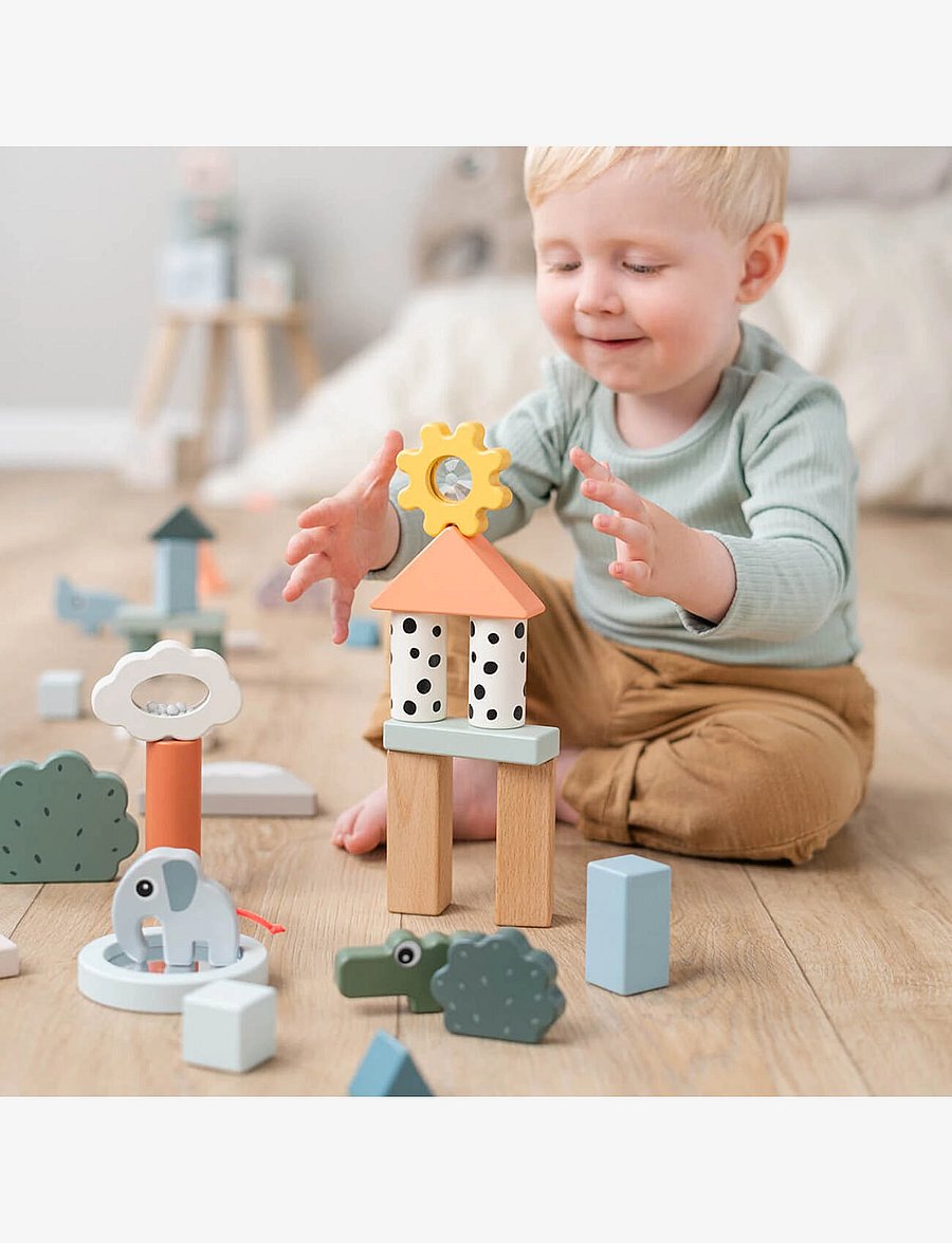 Done by Deer - Building block set 34 pcs Deer friends Colour mix - interaktives spielzeug - colour mix - 5
