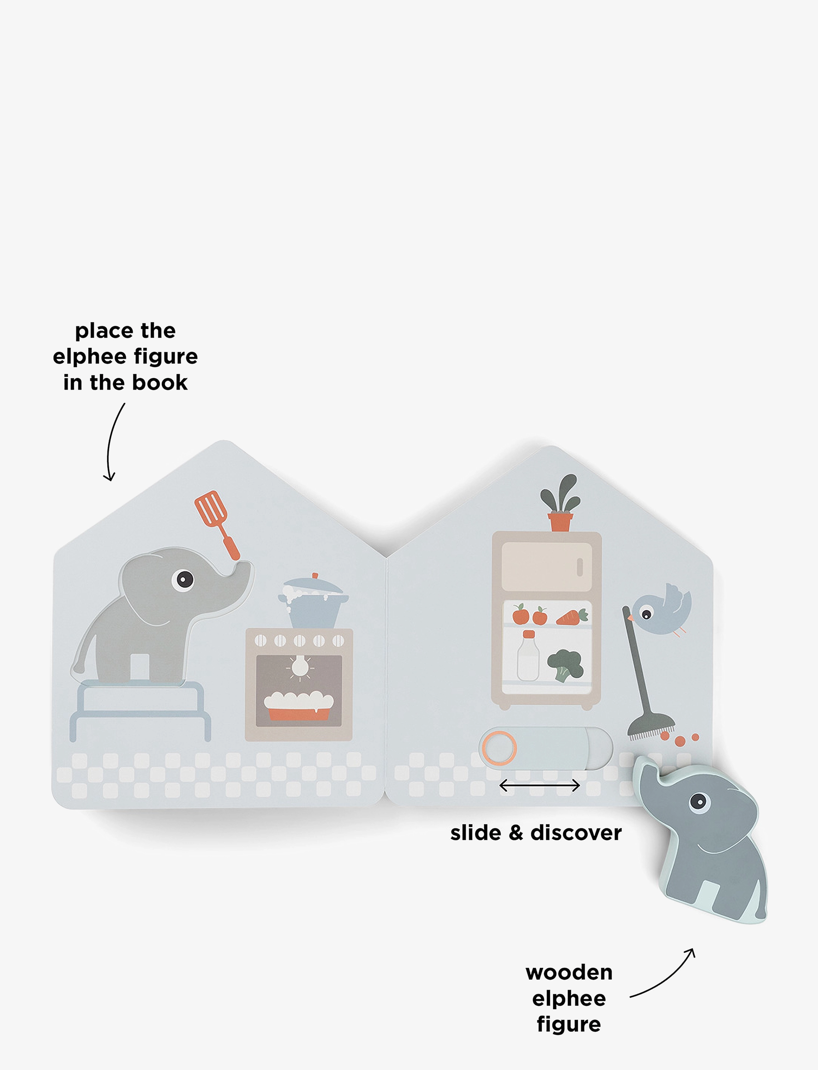 Done by Deer - Elphee's home board book Deer friends Colour mix - jouets interactifs - colour mix - 3