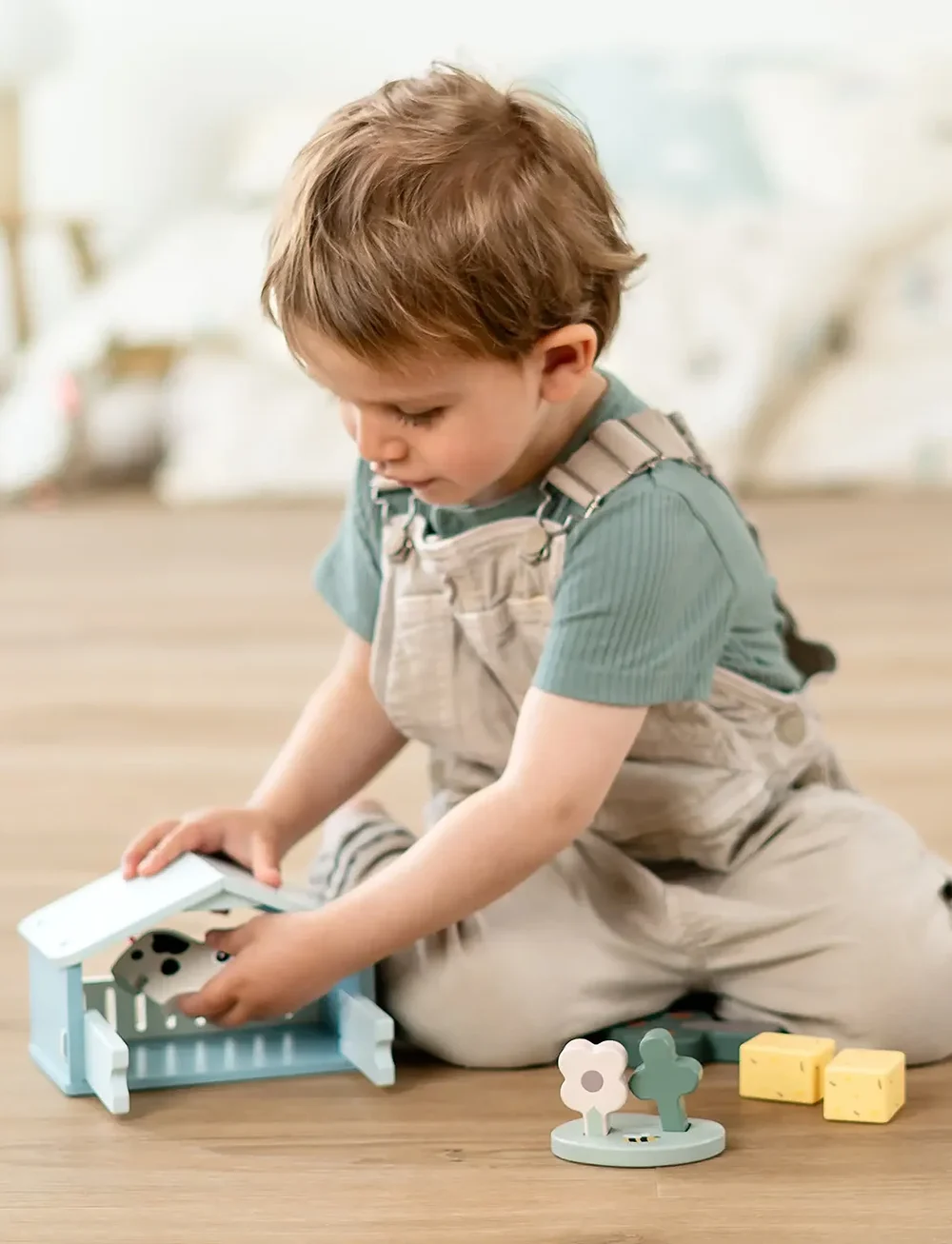 Done by Deer - Tiny farm play set Dotti Colour mix - träfigurer - colour mix - 0