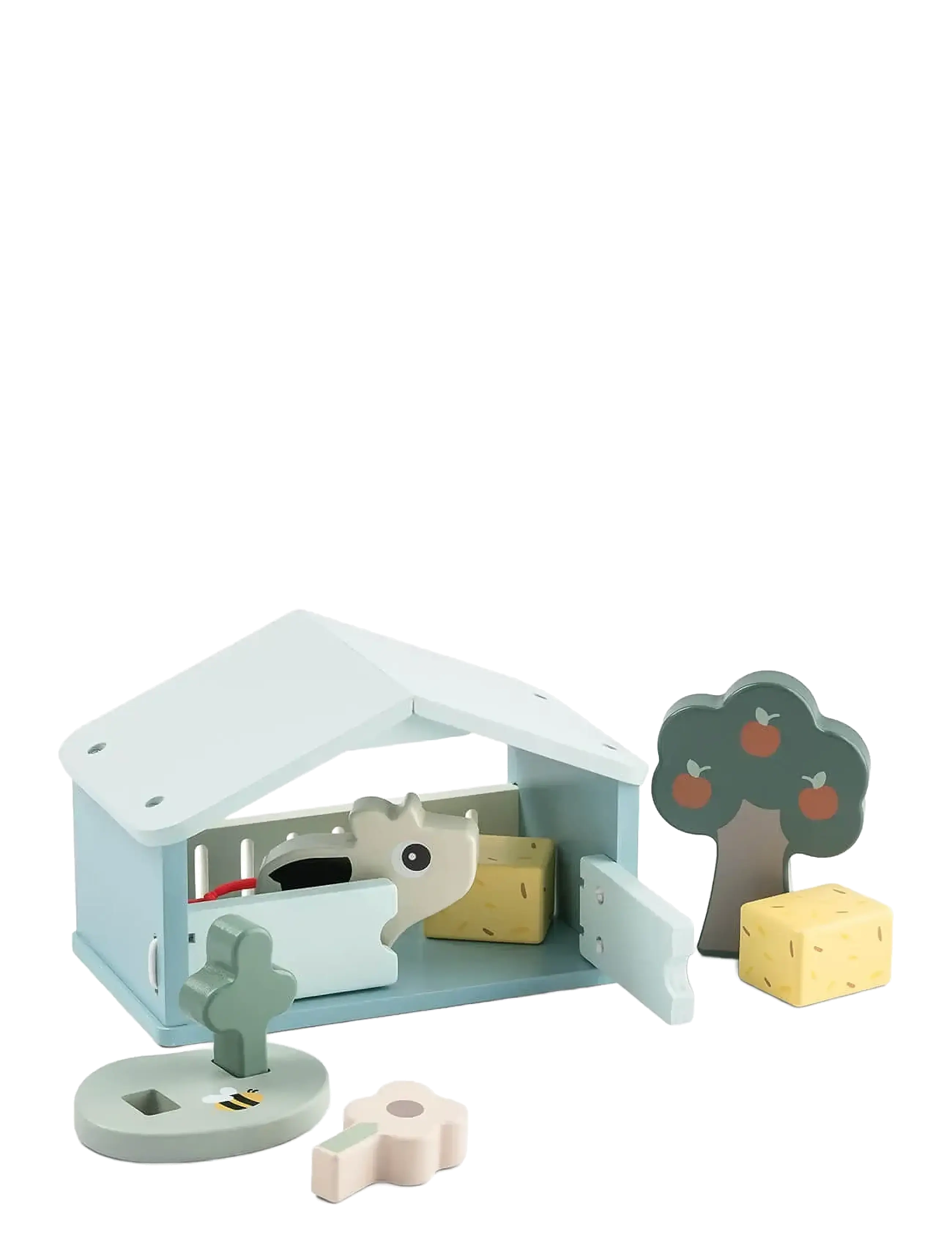 Done by Deer - Tiny farm play set Dotti Colour mix - wooden figures - colour mix - 2