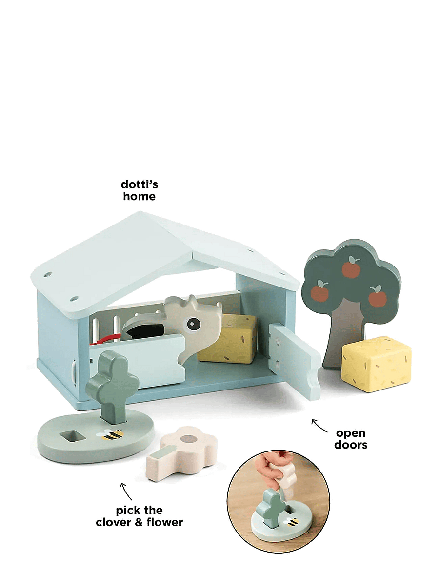 Done by Deer - Tiny farm play set Dotti Colour mix - tréfígúrur - colour mix - 4