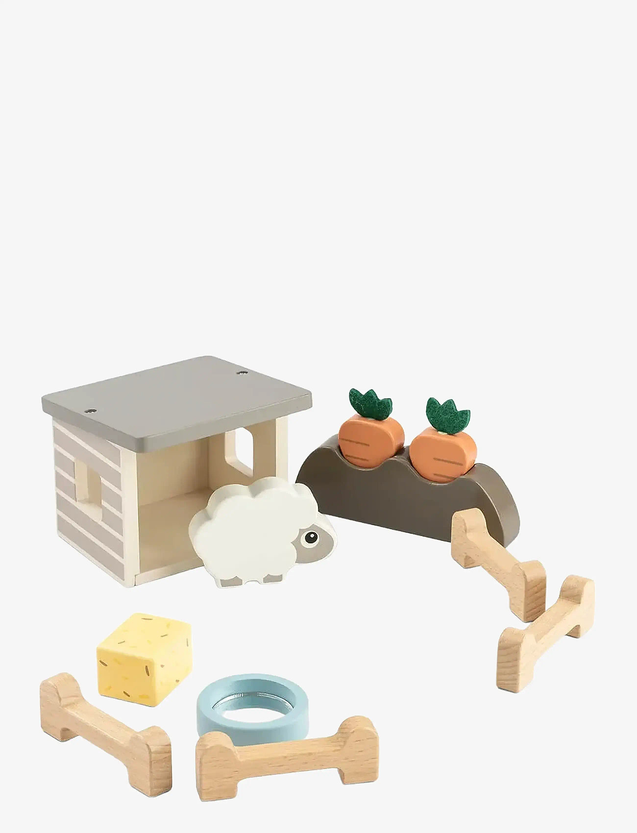 Done by Deer - Tiny farm play set Sheepy Colour mix - träfigurer - colour mix - 1