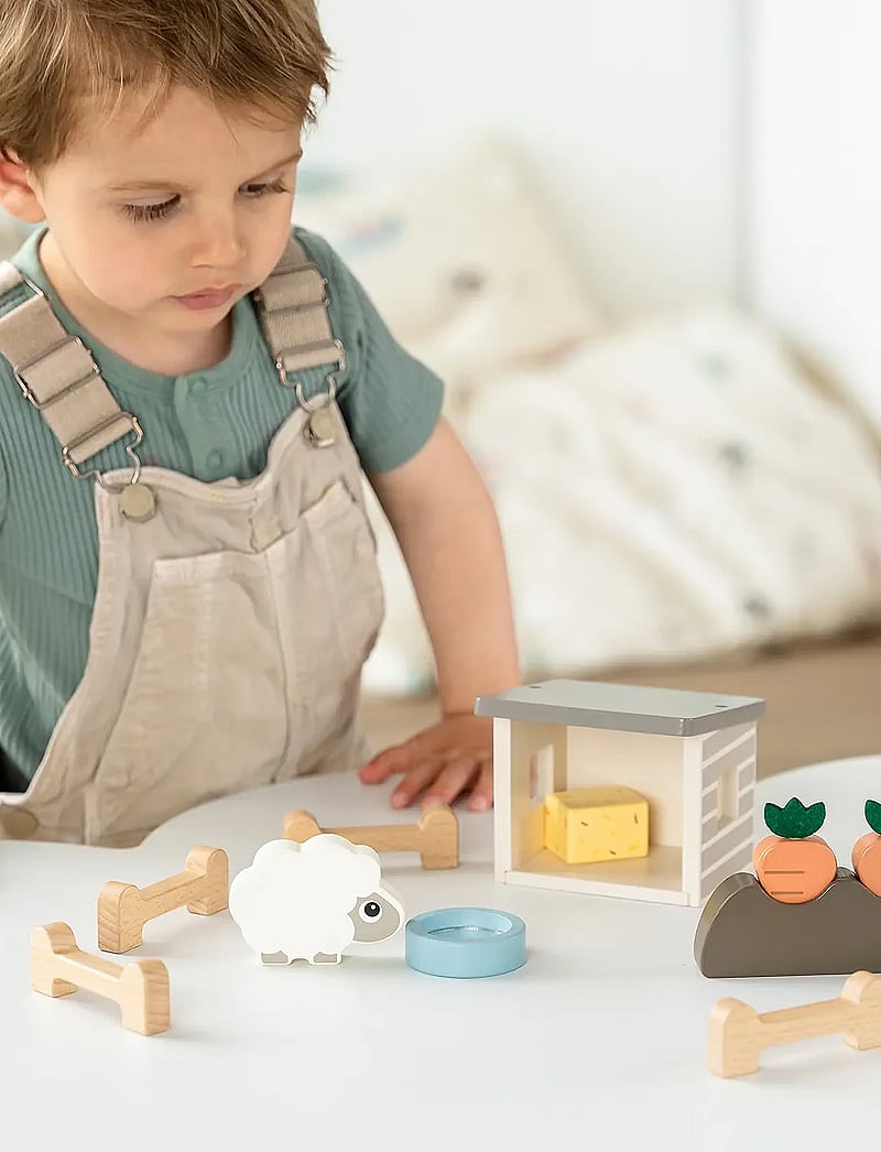 Done by Deer - Tiny farm play set Sheepy Colour mix - träfigurer - colour mix - 0