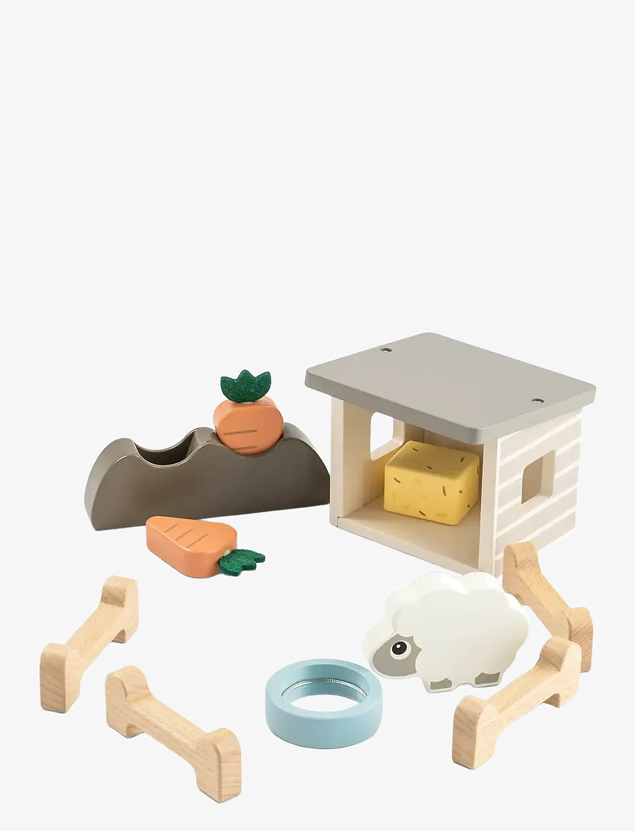 Done by Deer - Tiny farm play set Sheepy Colour mix - träfigurer - colour mix - 2