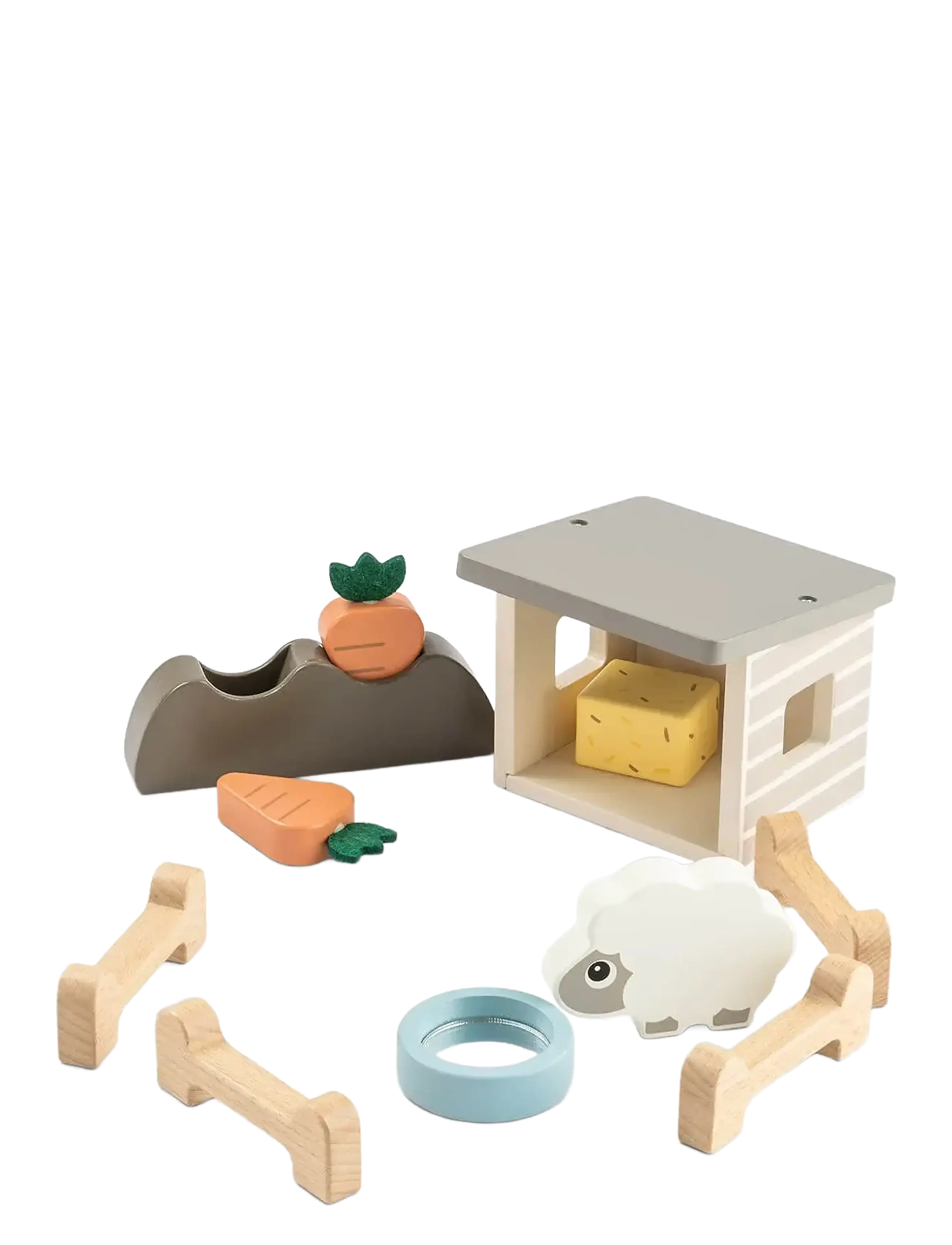 Done by Deer - Tiny farm play set Sheepy Colour mix - wooden figures - colour mix - 2