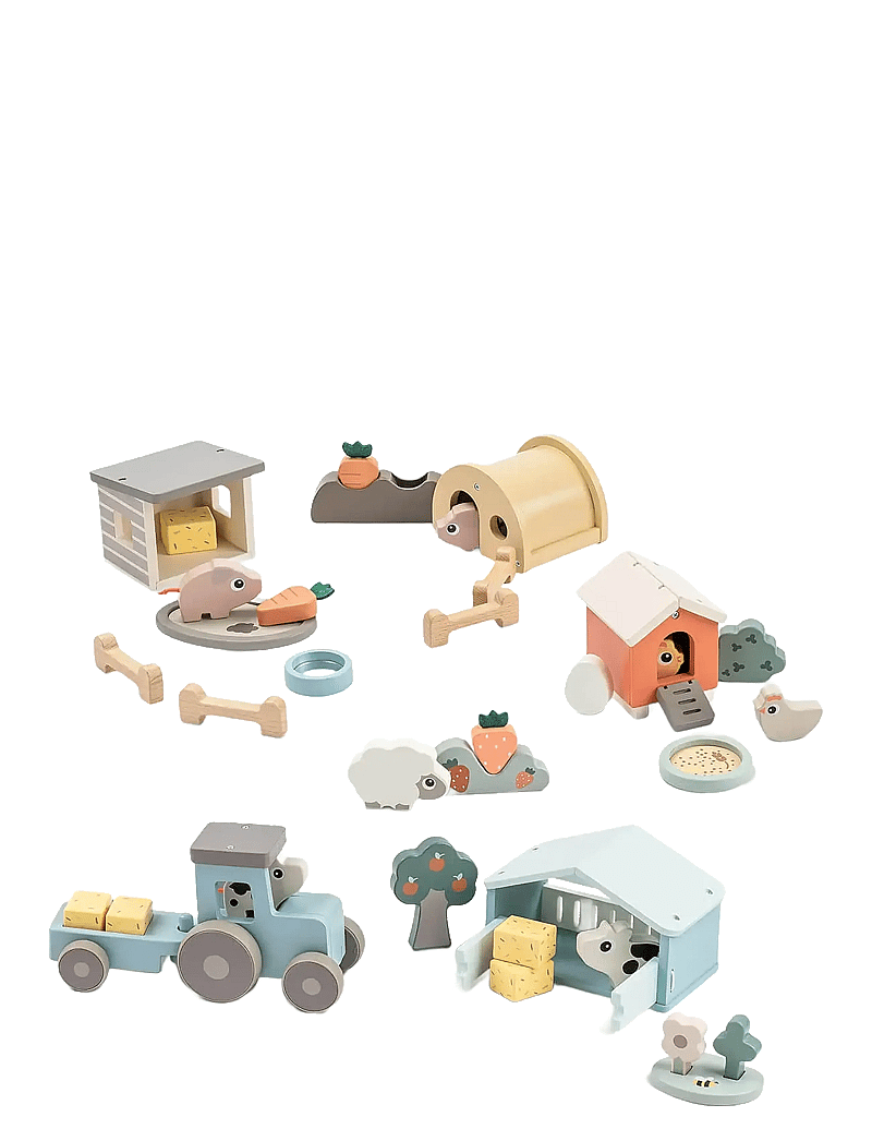 Done by Deer - Tiny farm play set Sheepy Colour mix - träfigurer - colour mix - 3