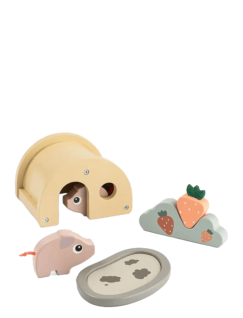 Done by Deer - Tiny farm play set Pigee Colour mix - loomad - colour mix - 1