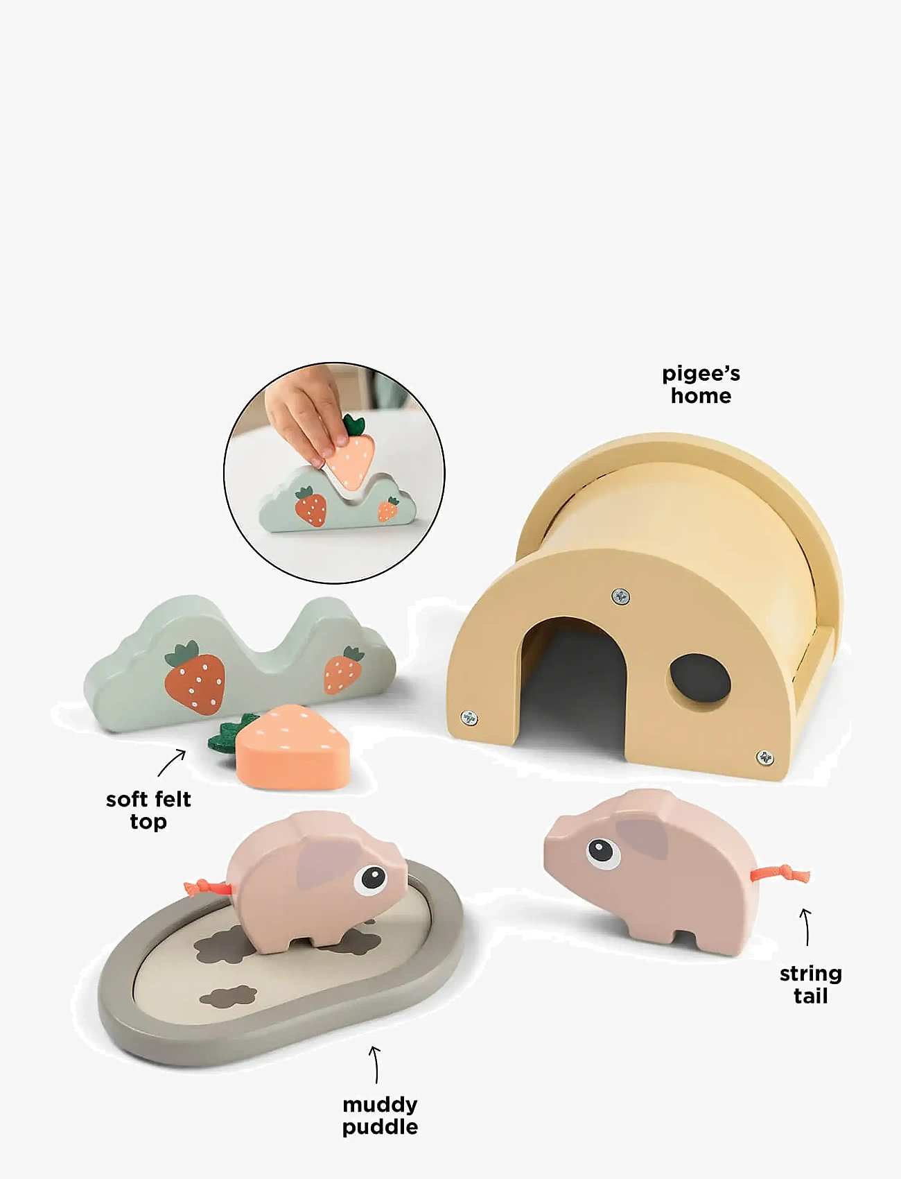 Done by Deer - Tiny farm play set Pigee Colour mix - dyr - colour mix - 4