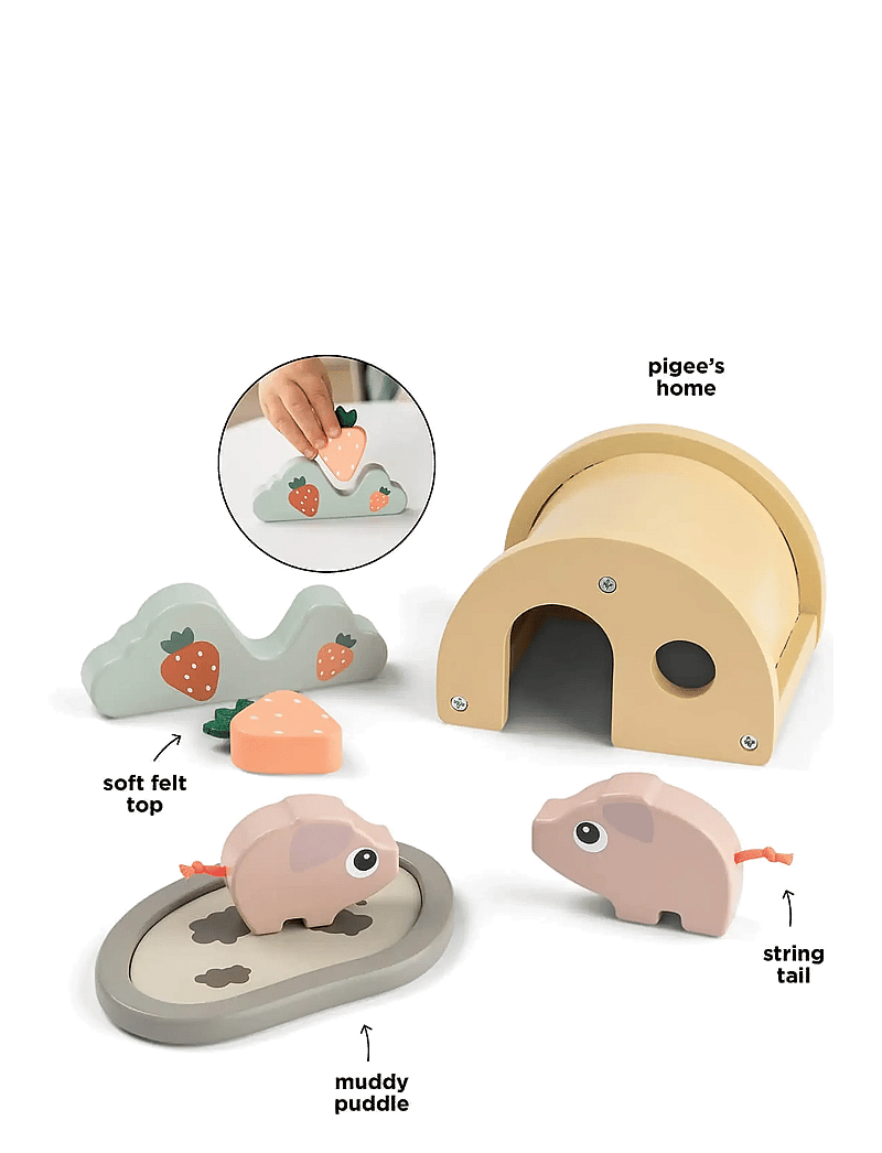 Done by Deer - Tiny farm play set Pigee Colour mix - loomad - colour mix - 4