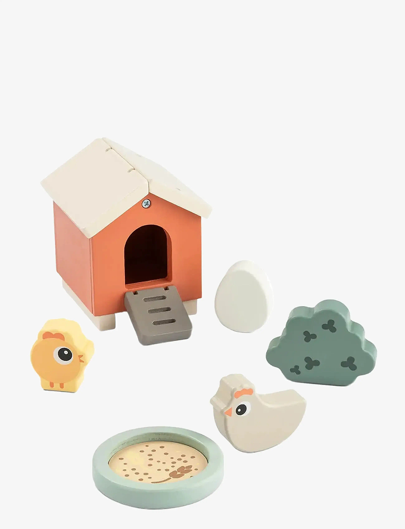 Done by Deer - Tiny farm play set Clucky Colour mix - träfigurer - colour mix - 1