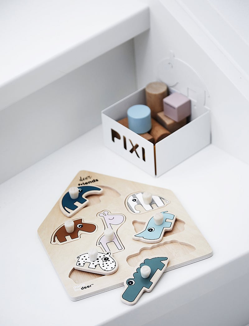 Done by Deer - Peg puzzle Deer friends Colour mix - pinnapúsl - colour mix - 1