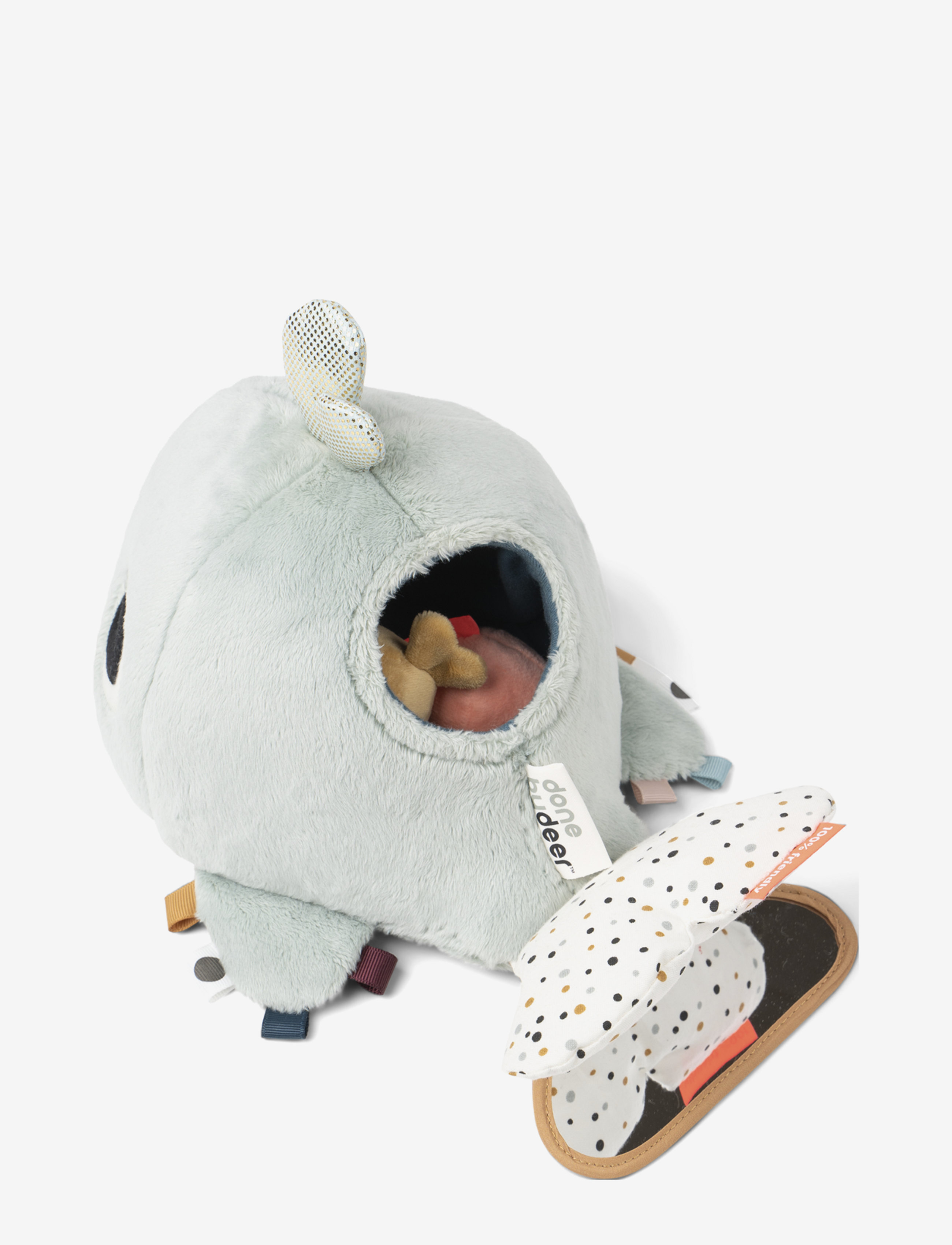 Done by Deer - Hide&Seek activity toy Wally Blue - gagnvirk leikföng - blue - 4
