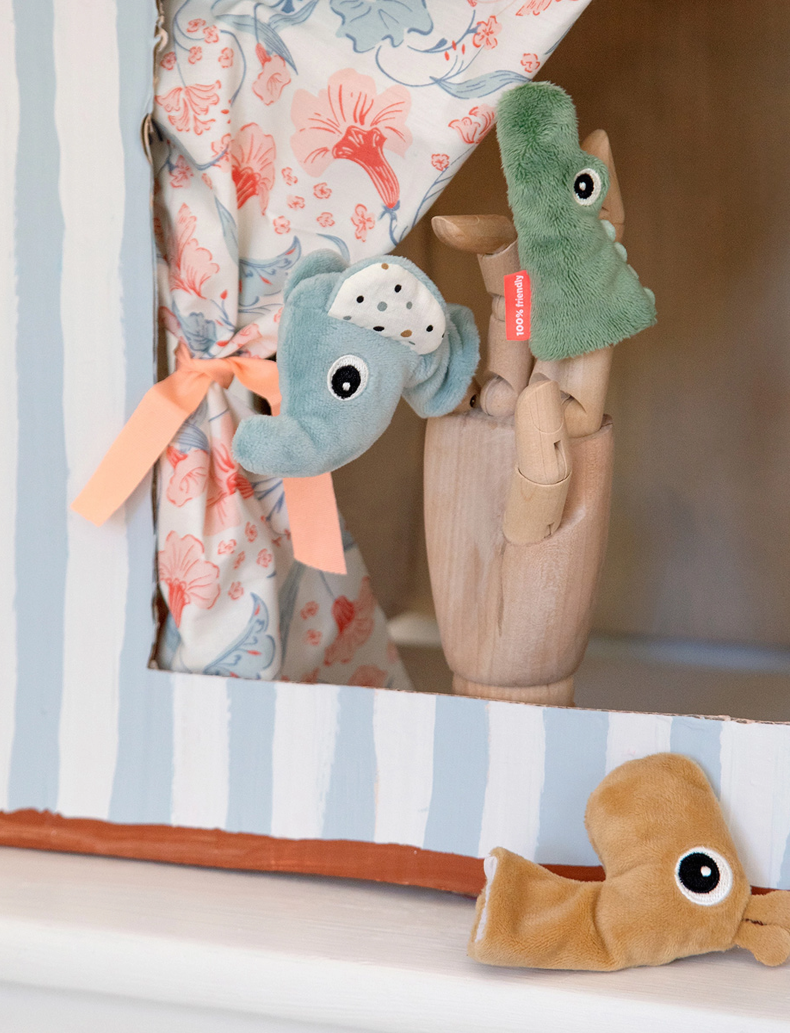 Done by Deer - Finger puppet set 3 pcs Deer friends Colour mix - colour mix - 4
