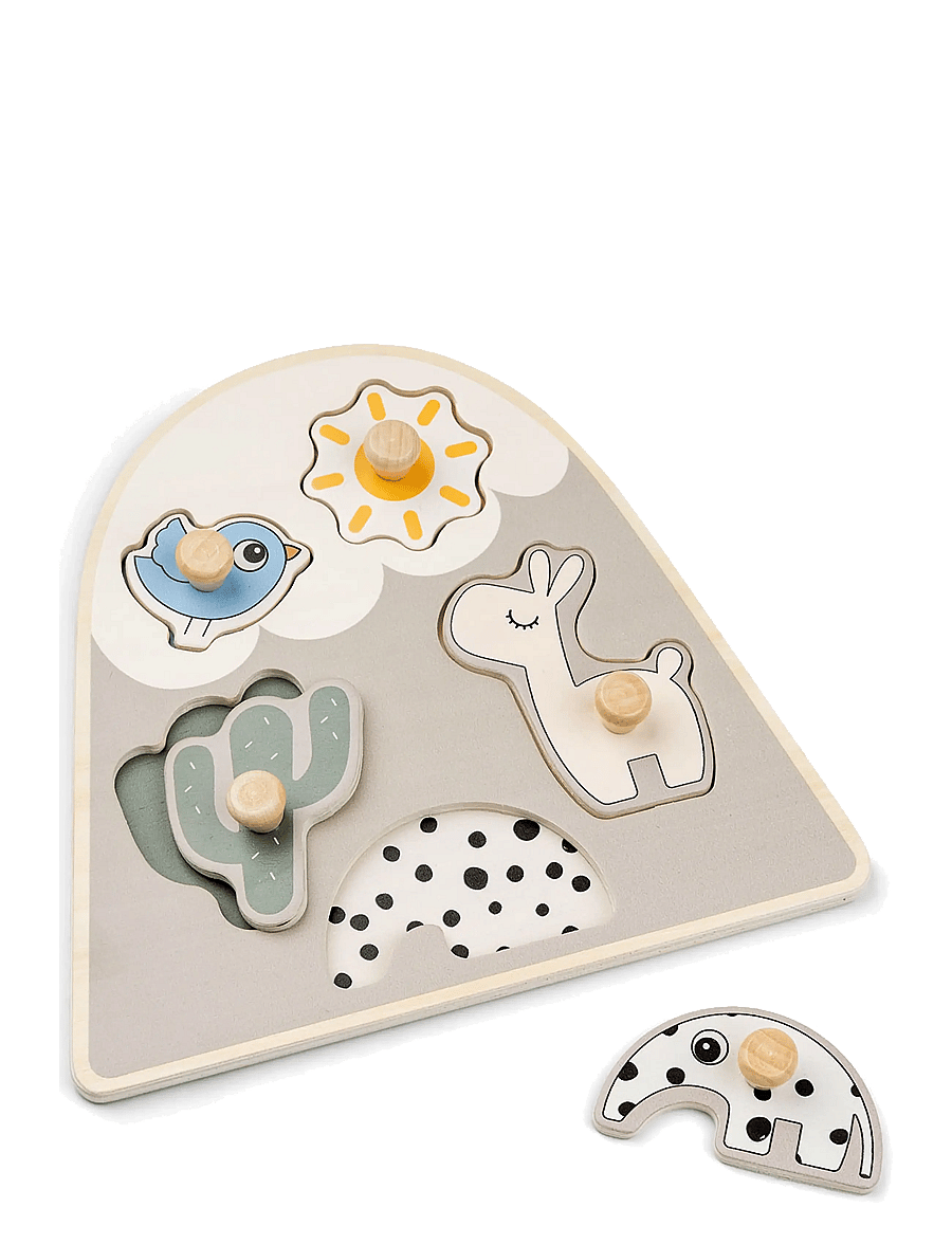 Done by Deer - Peg puzzle Lalee Sand - holzpuzzles - sand - 0