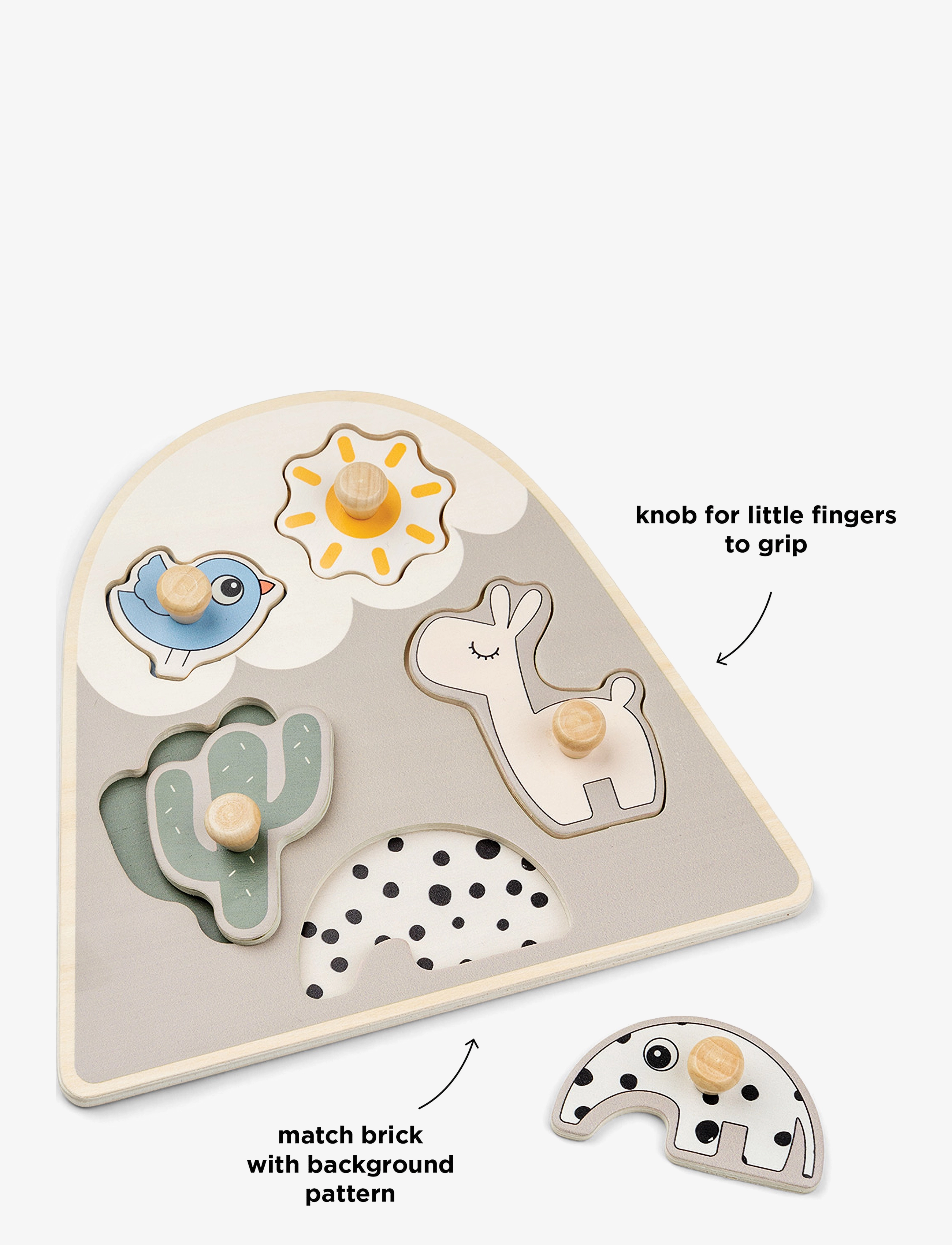 Done by Deer - Peg puzzle Lalee Sand - sand - 1