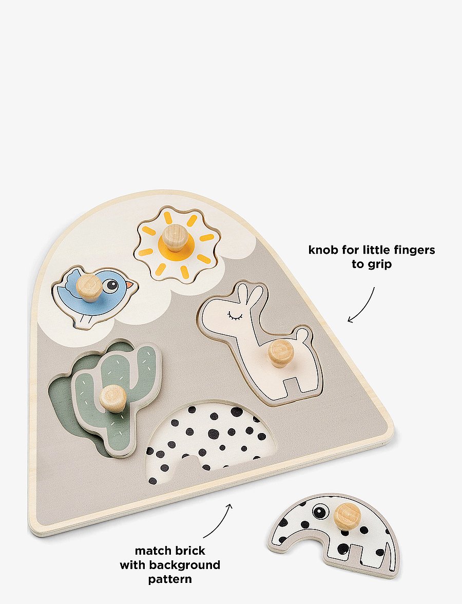Done by Deer - Peg puzzle Lalee Sand - sand - 1