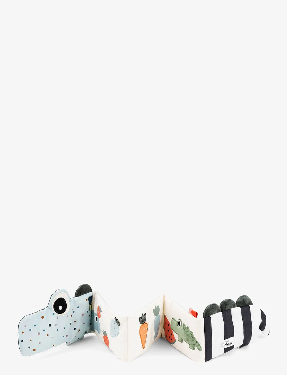 Done by Deer - Fold-out soft book Croco Green - babyböcker - green - 2