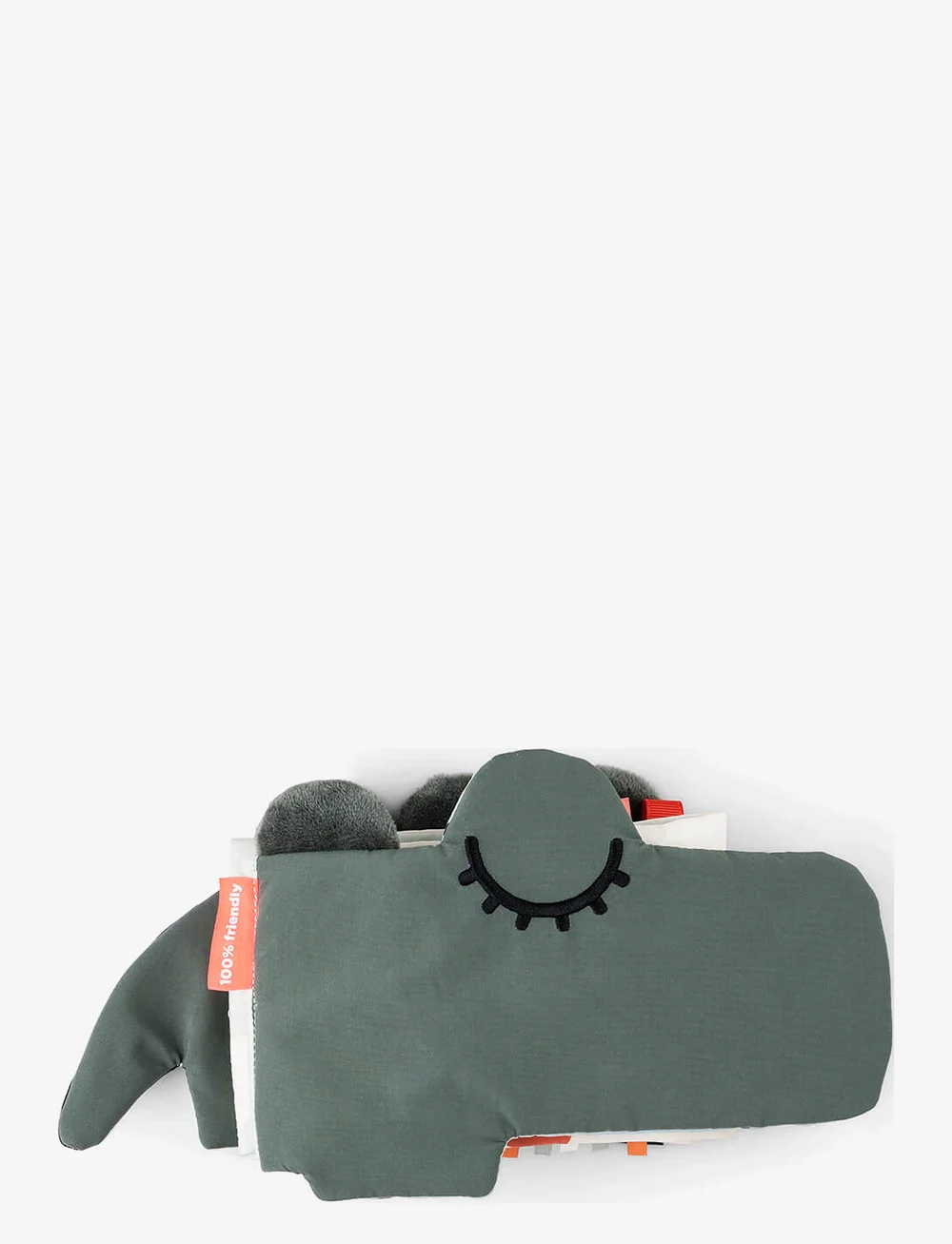 Done by Deer - Fold-out soft book Croco Green - babyböcker - green - 3