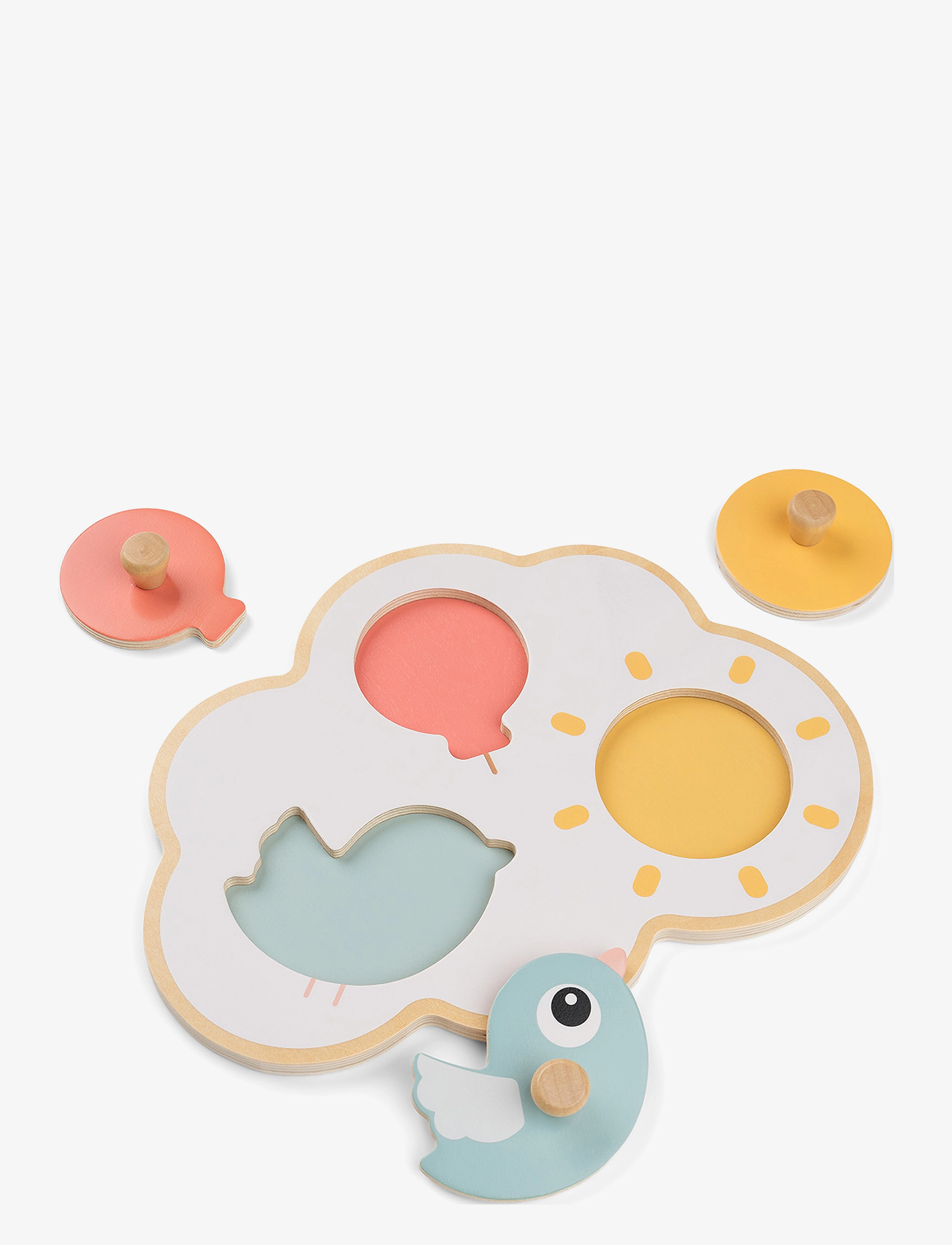 Done by Deer - First peg puzzle Happy clouds Colour mix - puslespill i tre - colour mix - 2