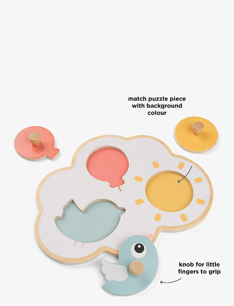 Done by Deer - First peg puzzle Happy clouds Colour mix - holzpuzzle - colour mix - 2