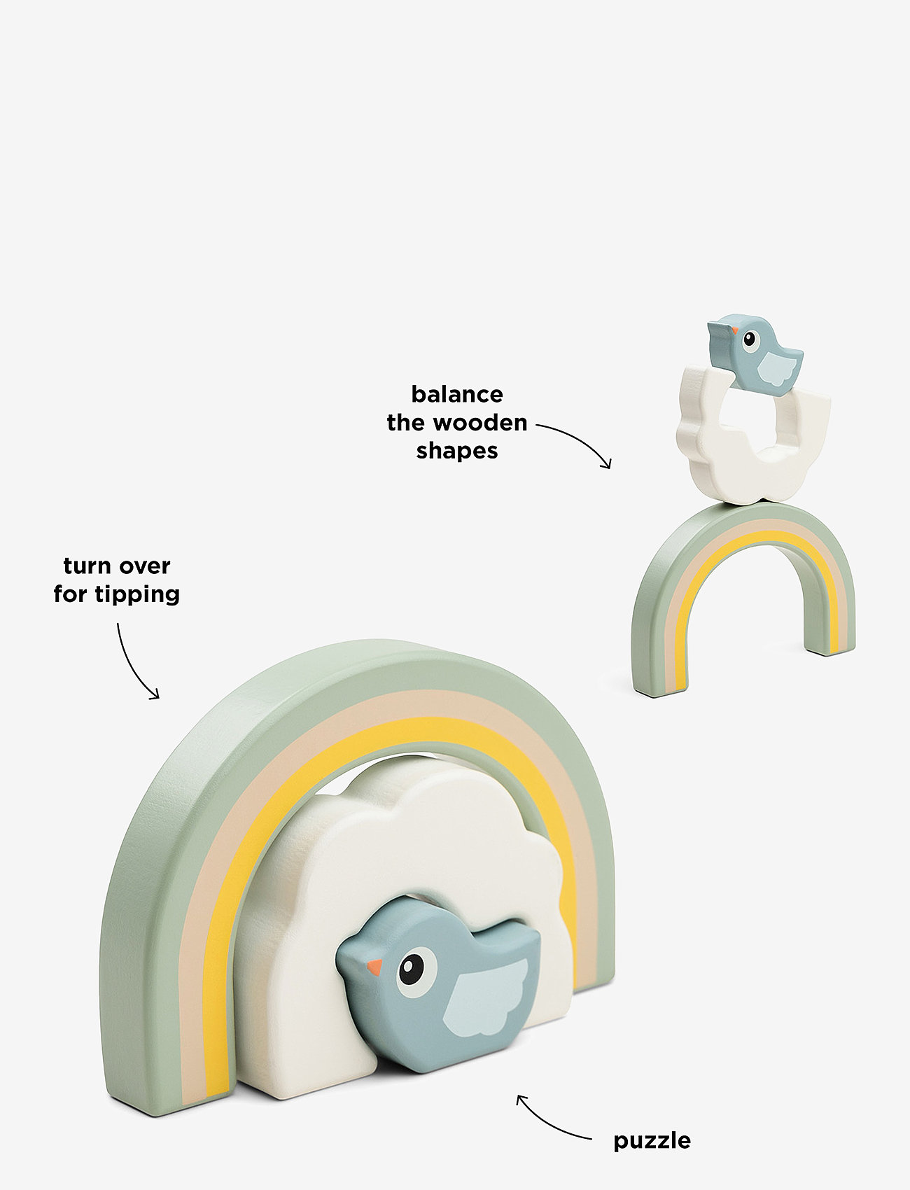 Done by Deer - Stacking tunnel Birdee Colour mix - stapelklötze - colour mix - 3