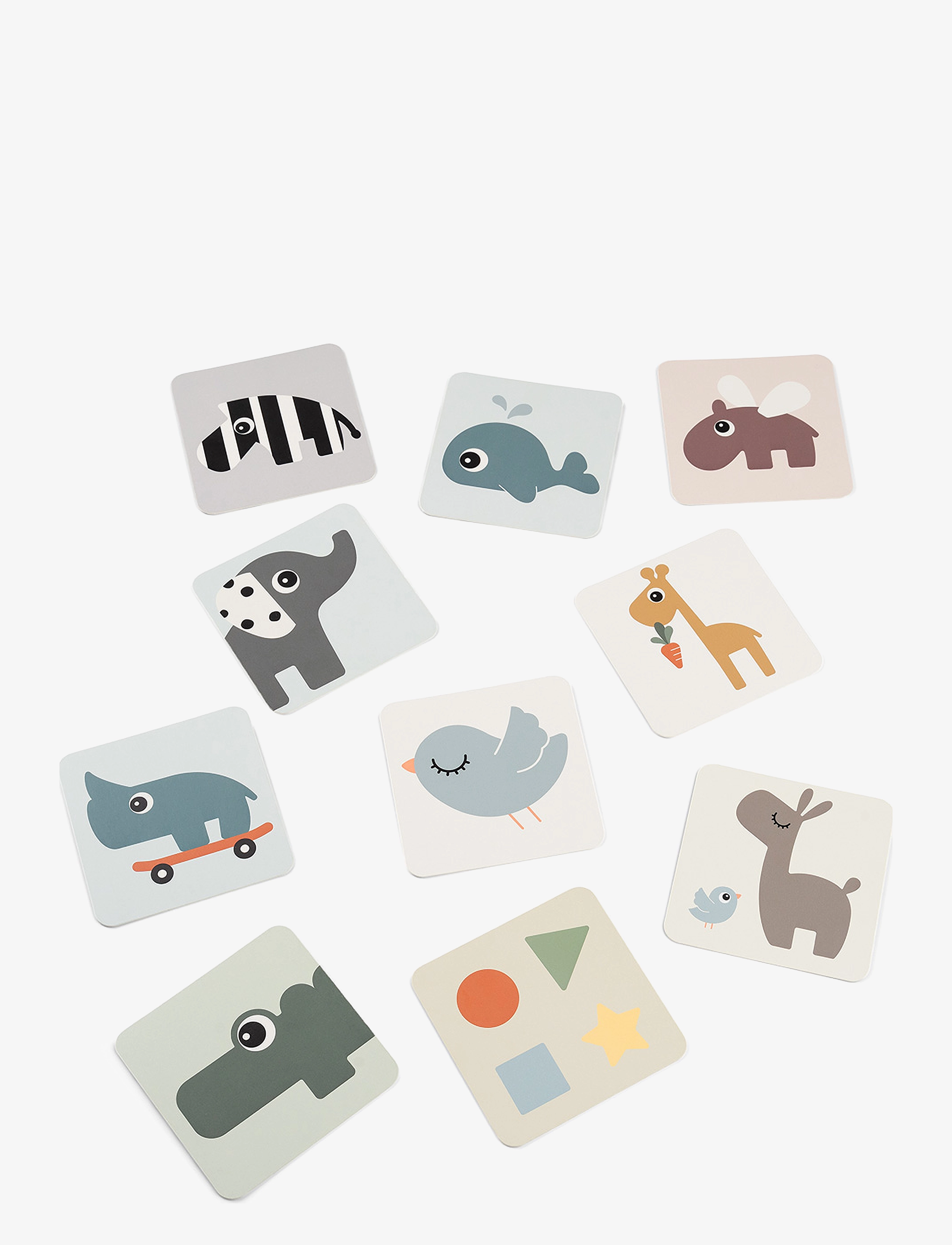 Done by Deer - Baby contrast card 10-pack Deer friends Colour mix - jouets interactifs - colour mix - 2