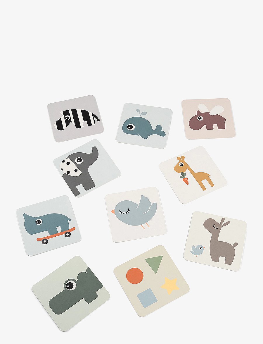 Done by Deer - Baby contrast card 10-pack Deer friends Colour mix - interaktiivsed mänguasjad - colour mix - 2
