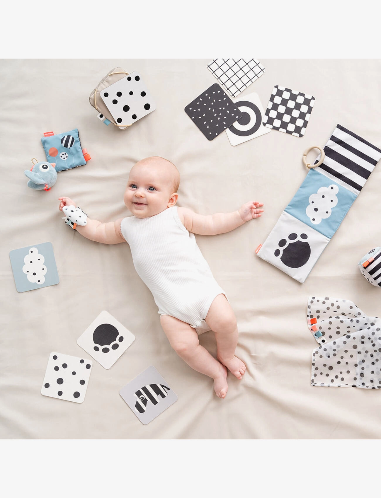 Done by Deer - Baby contrast card 10-pack Deer friends Colour mix - jouets interactifs - colour mix - 5