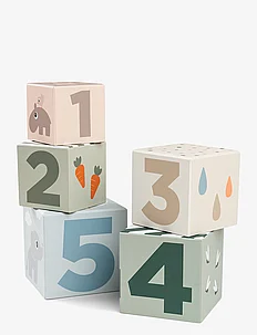 Stacking cubes 5 pcs Deer friends Colour mix, Done by Deer