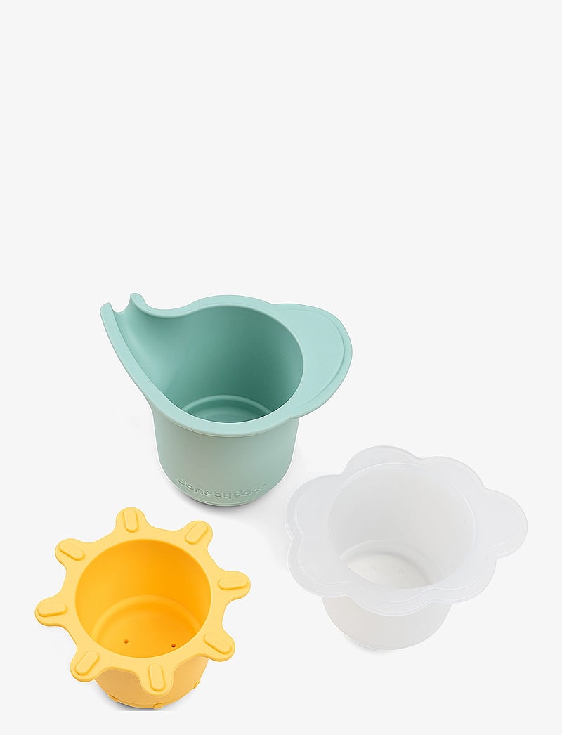 Done by Deer - Water play & stacking cups 3 pcs Elphee Colour mix - badespielzeug - colour mix - 0