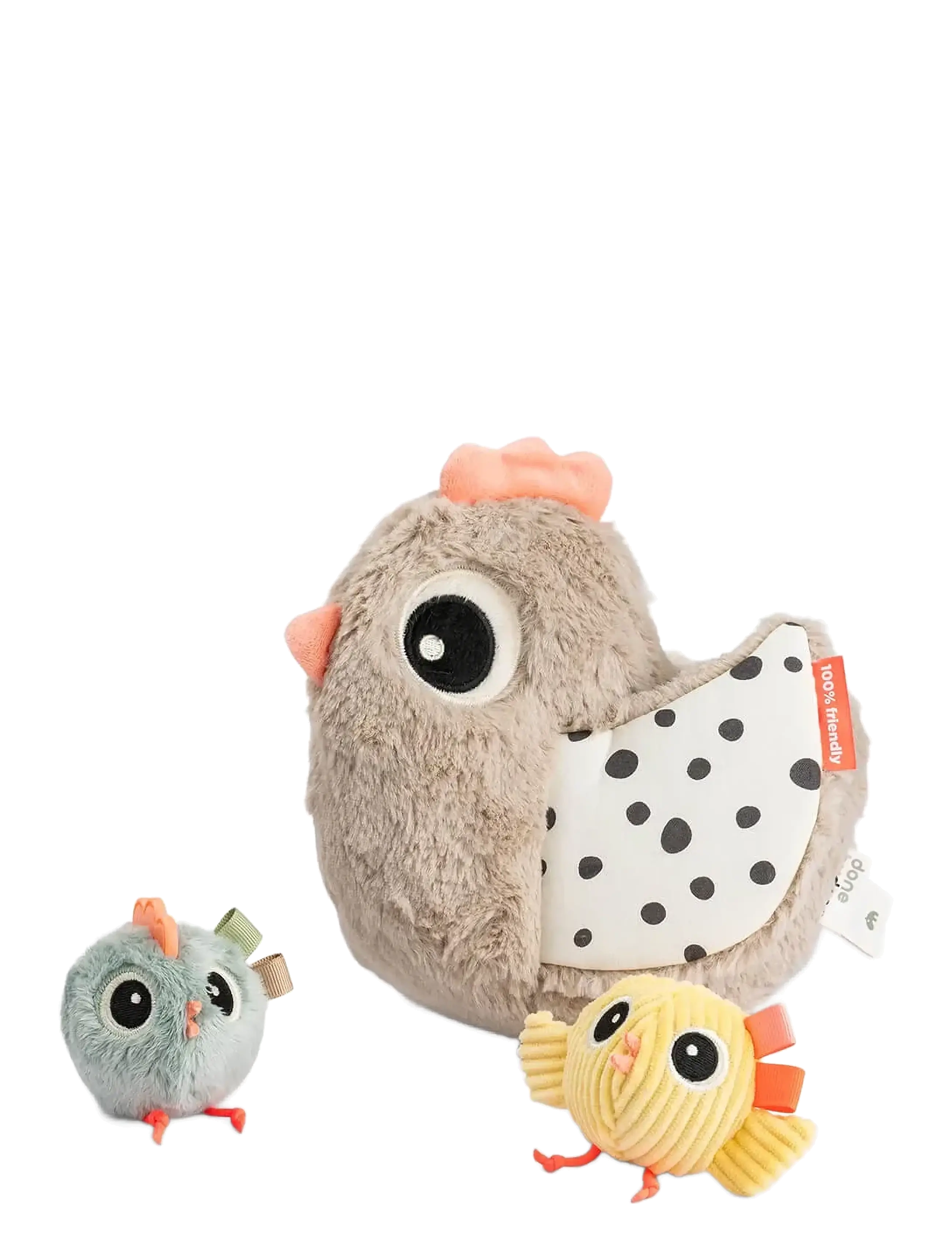 Done by Deer Hide&Seek activity toy Clucky Sand - Mjukisdjur - SAND / multi