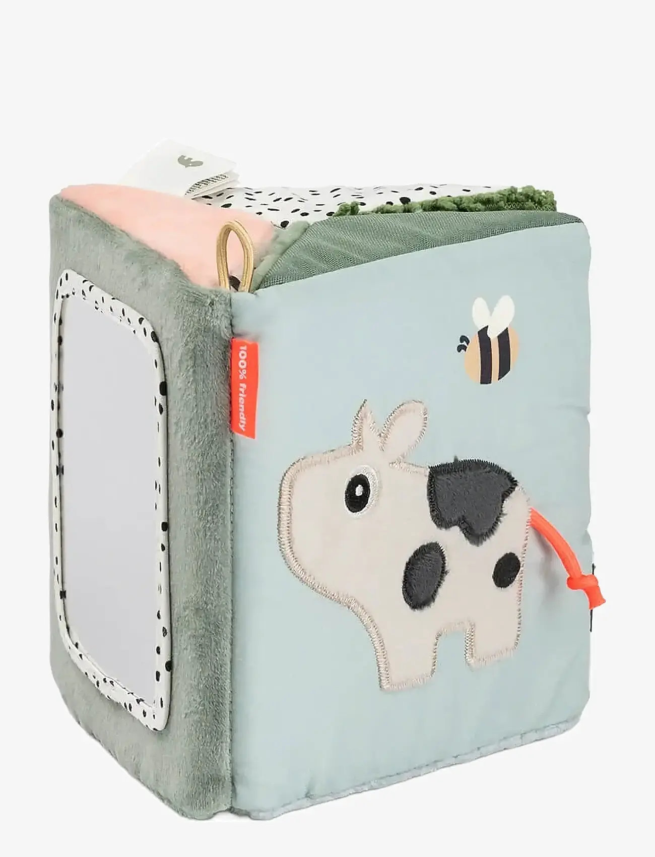 Done by Deer - Fold-out sensory mirror Tiny farm Colour mix - zabawki interaktywne - colour mix - 2