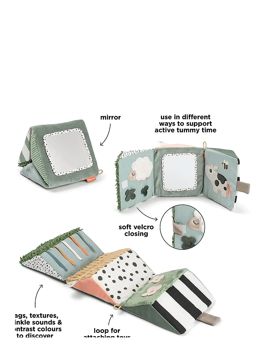 Done by Deer - Fold-out sensory mirror Tiny farm Colour mix - die niedrigsten preise - colour mix - 5