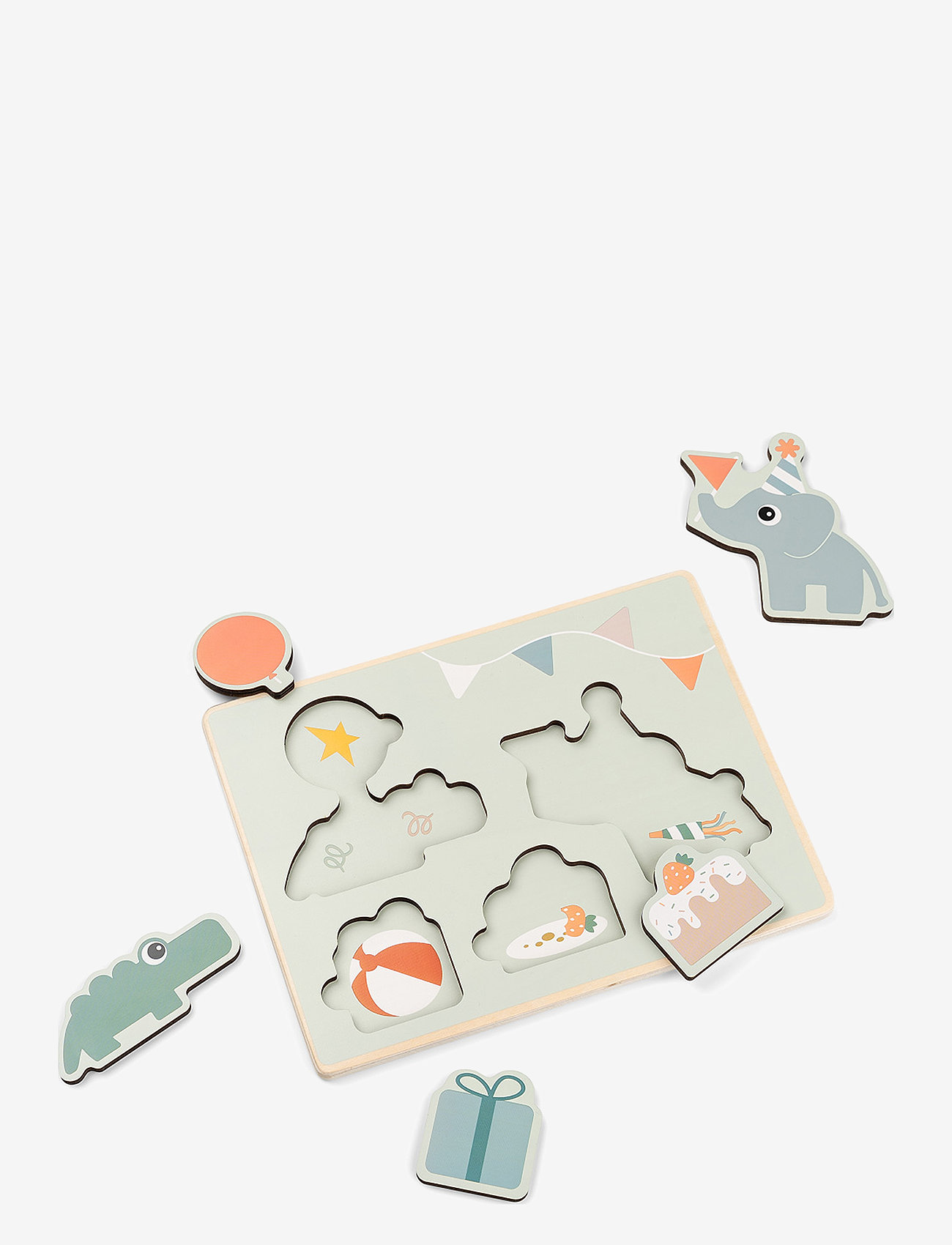 Done by Deer - First layer puzzle Celebration Colour mix - medinės dėlionės - colour mix - 1