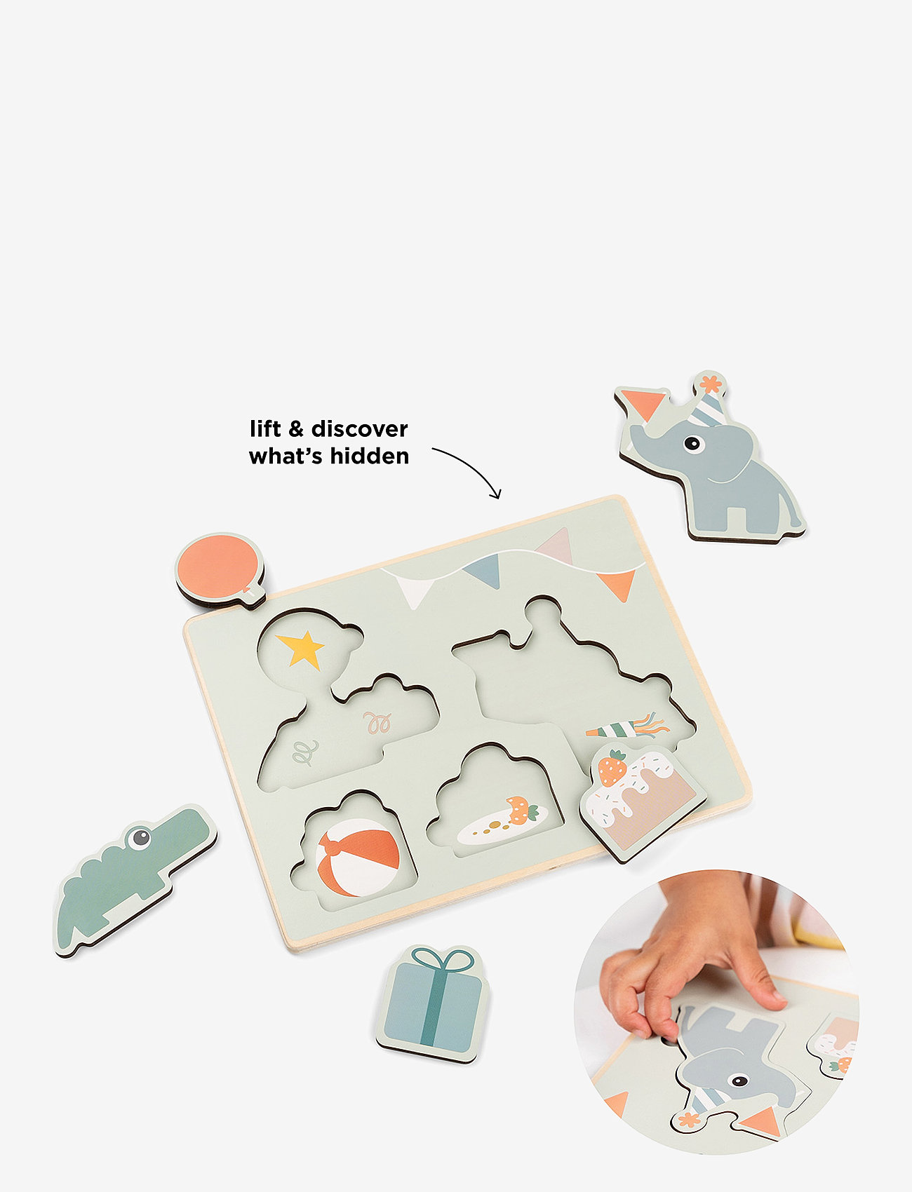 Done by Deer - First layer puzzle Celebration Colour mix - medinės dėlionės - colour mix - 3