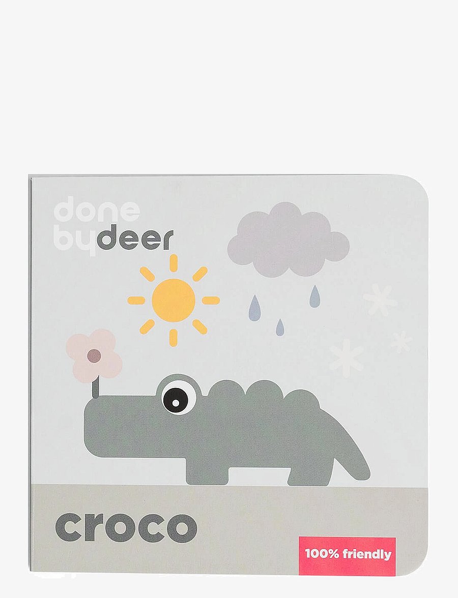 Done by Deer - Board book Seasons Croco Colour mix - ungbarnabækur - colour mix - 0