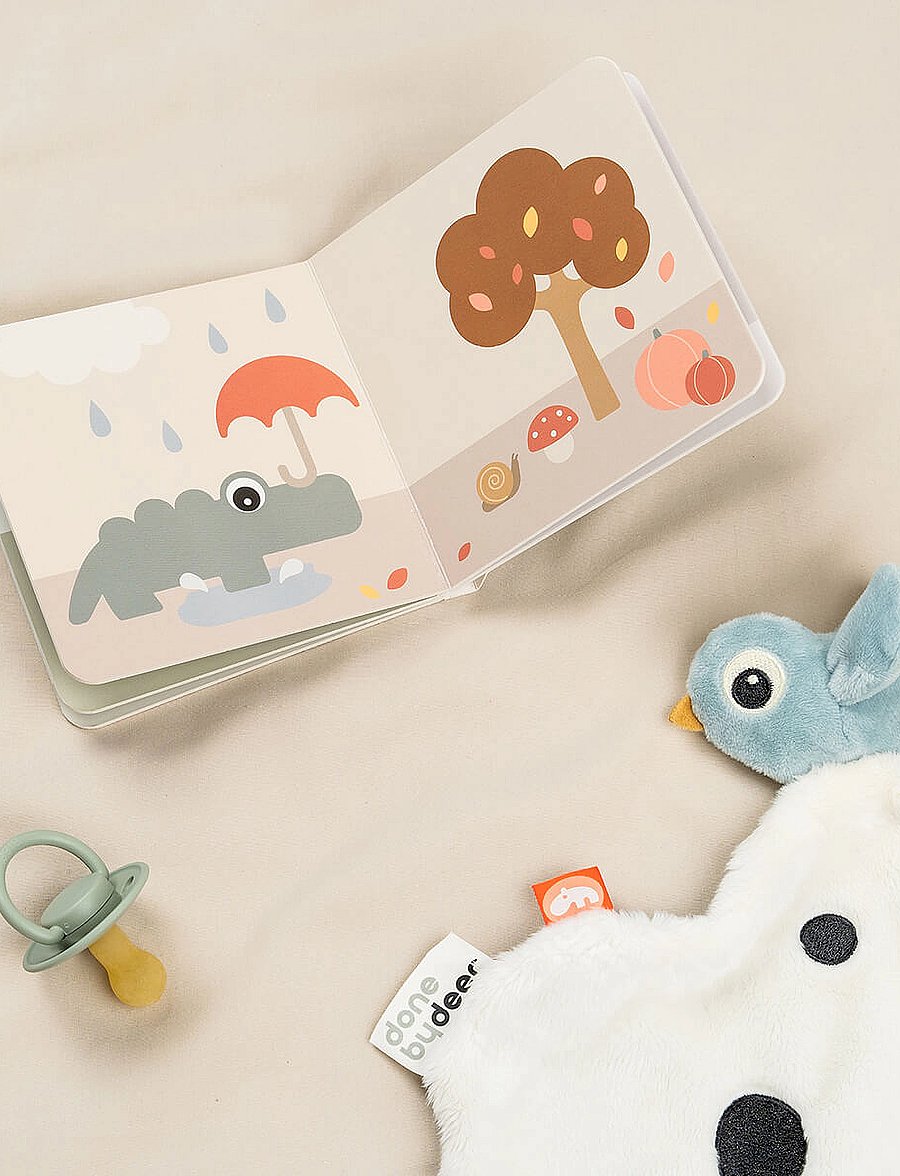 Done by Deer - Board book Seasons Croco Colour mix - ungbarnabækur - colour mix - 3