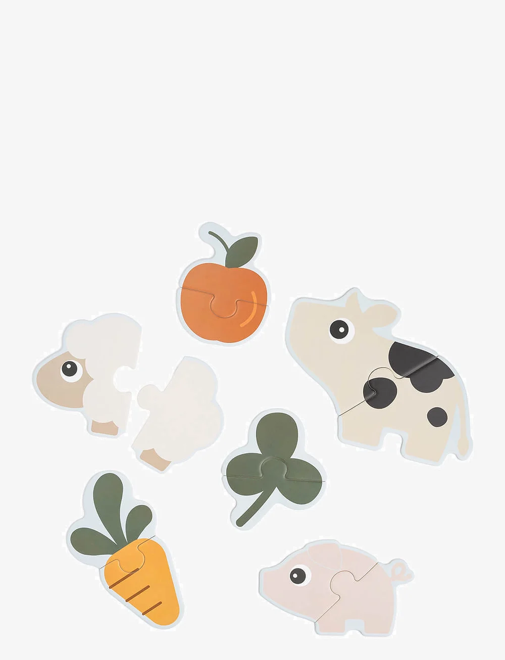 Done by Deer - First jigsaw puzzle set Tiny farm Colour mix - klassikalised pusled - colour mix - 0